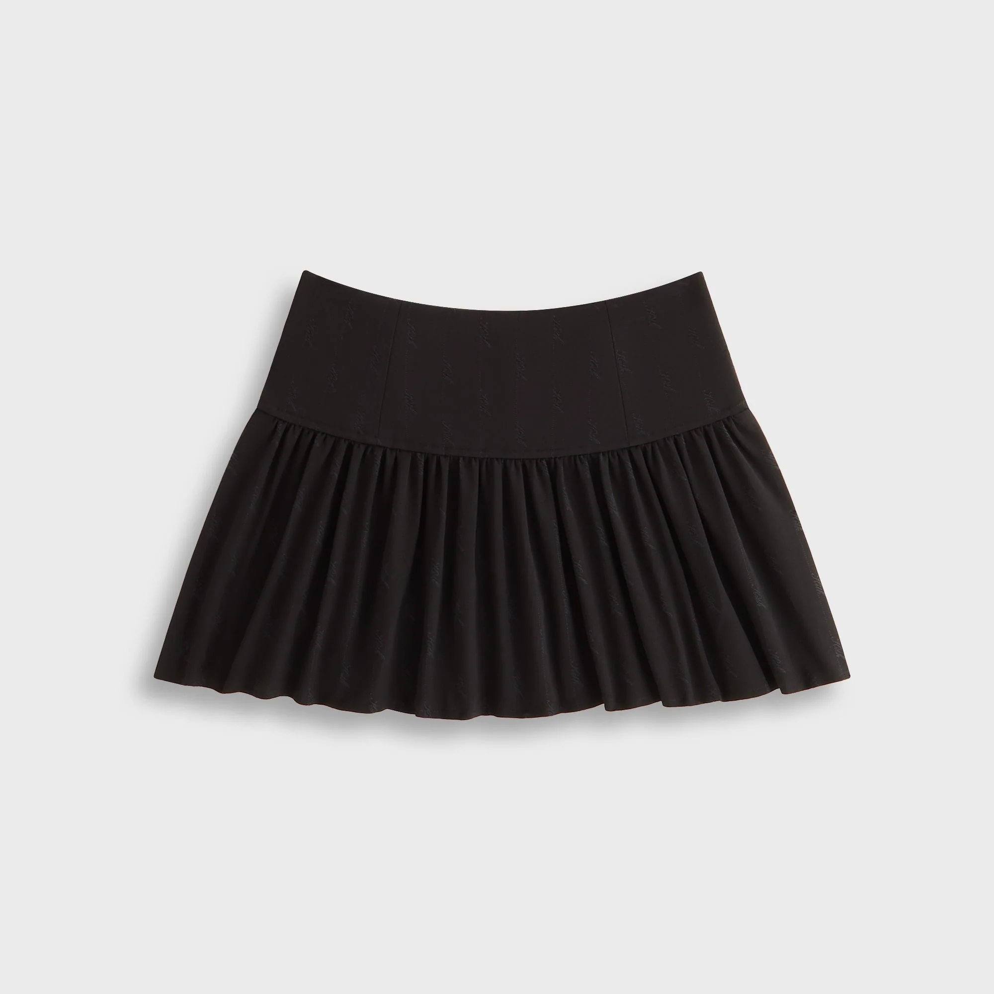 Image of Kith Women Riko Script Faille Mini Skirt - Black