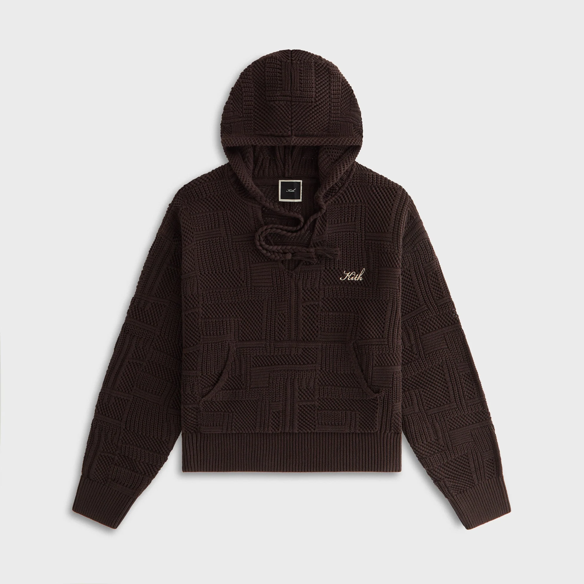 Image of Kith Women Celyse II Patchwork Sweater Hoodie - Incognito