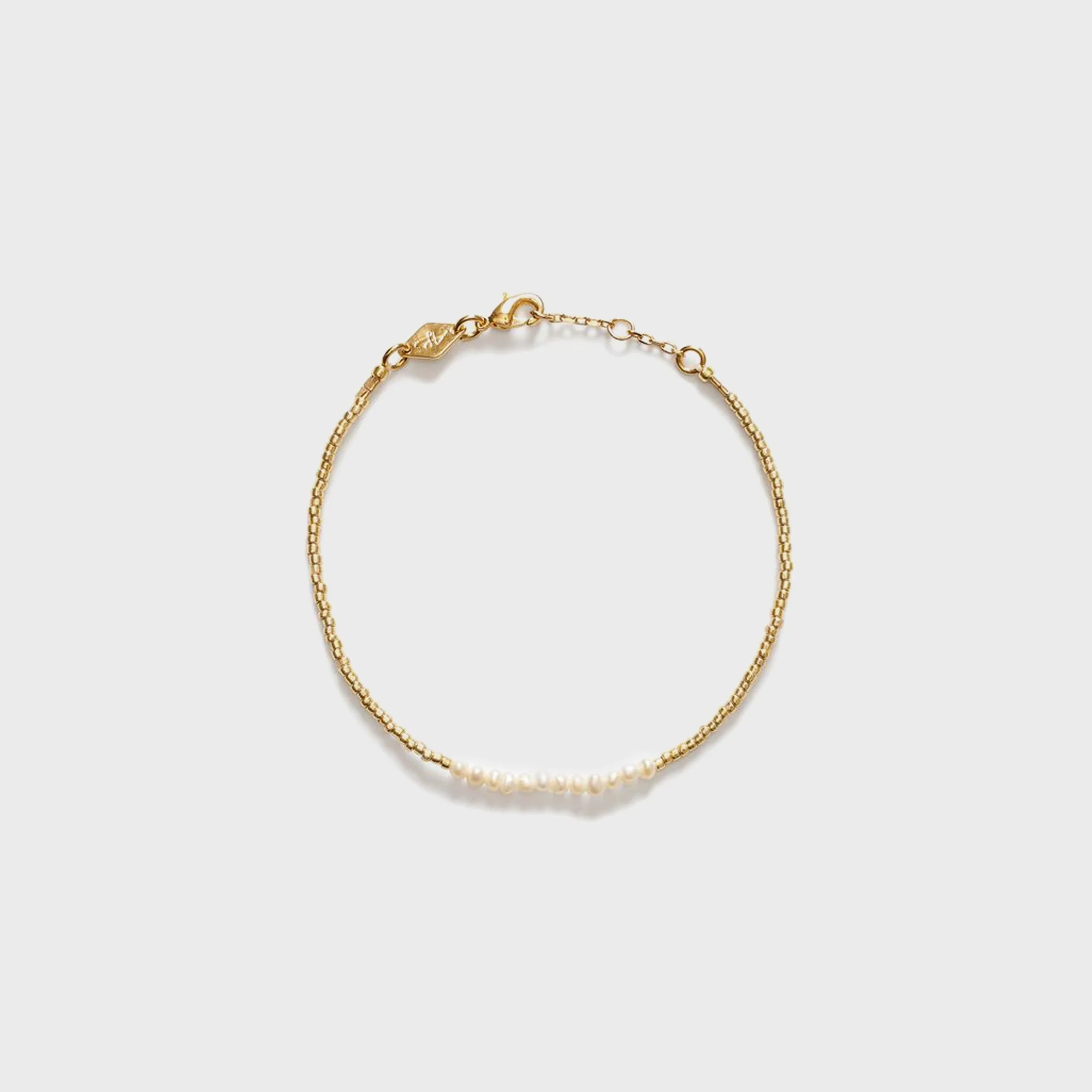 Image of Anni Lu Slim Pearly Bracelet - Gold