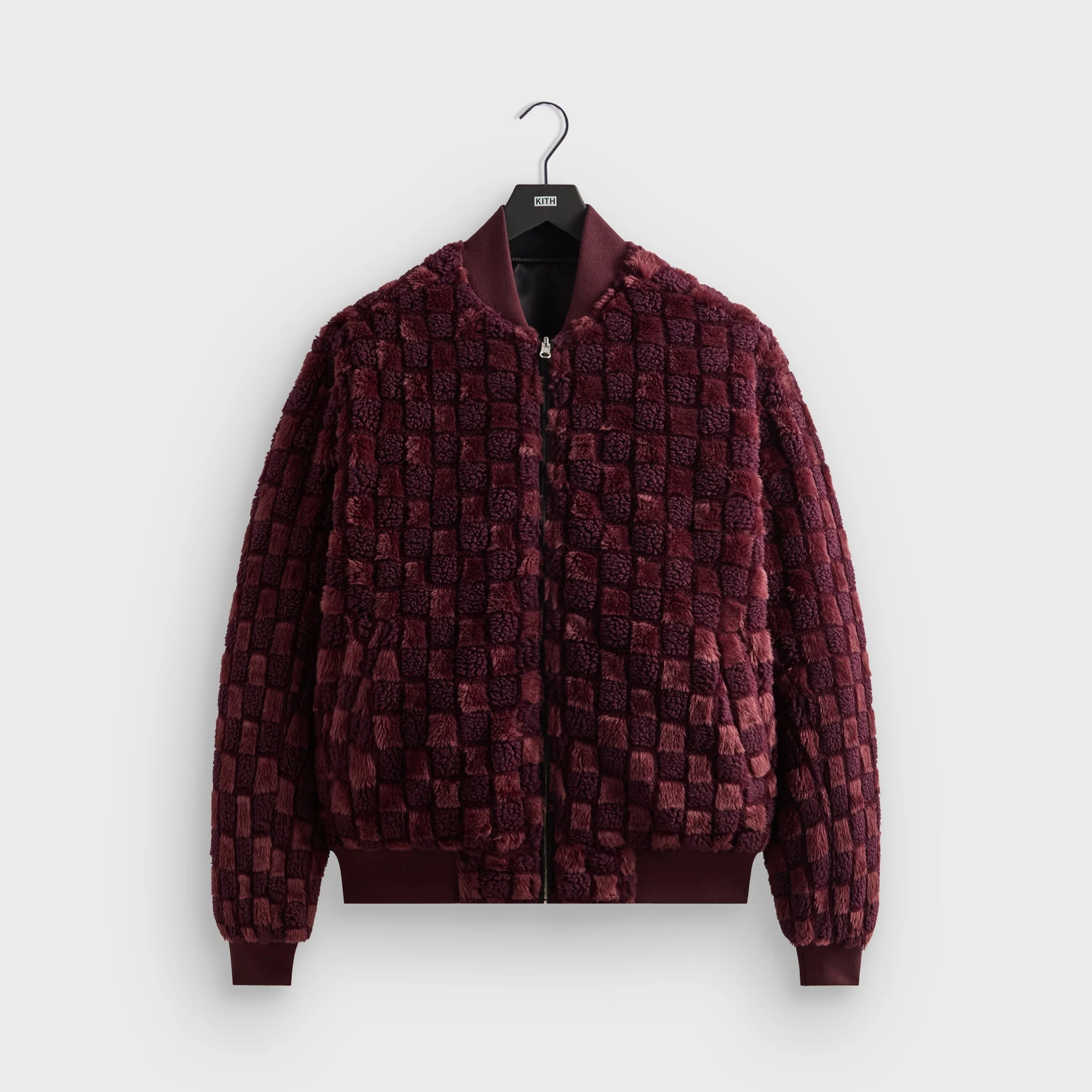 Image of Kith Reversible Faux Fur Avery Bomber - Magma