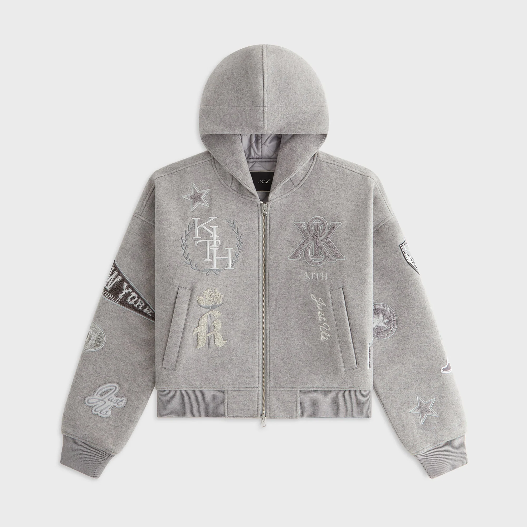 Image of Kith Women Miyo Melton Hooded Jacket - Hallow