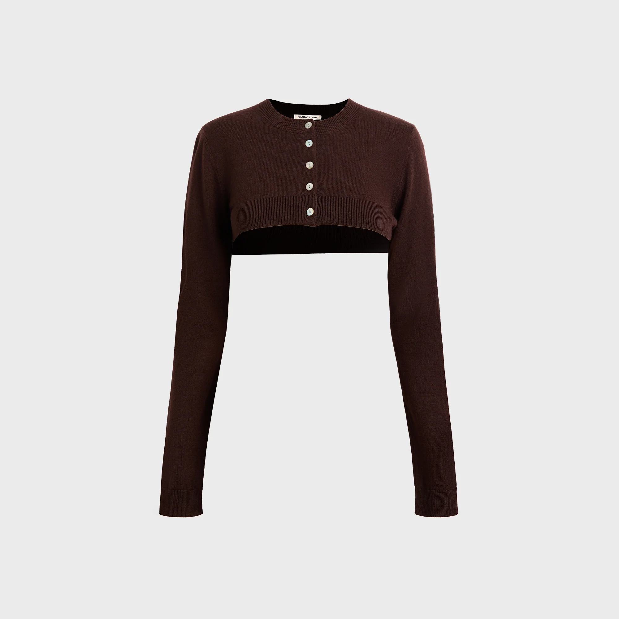 Image of Sandy Liang Chip Cardigan - Brown