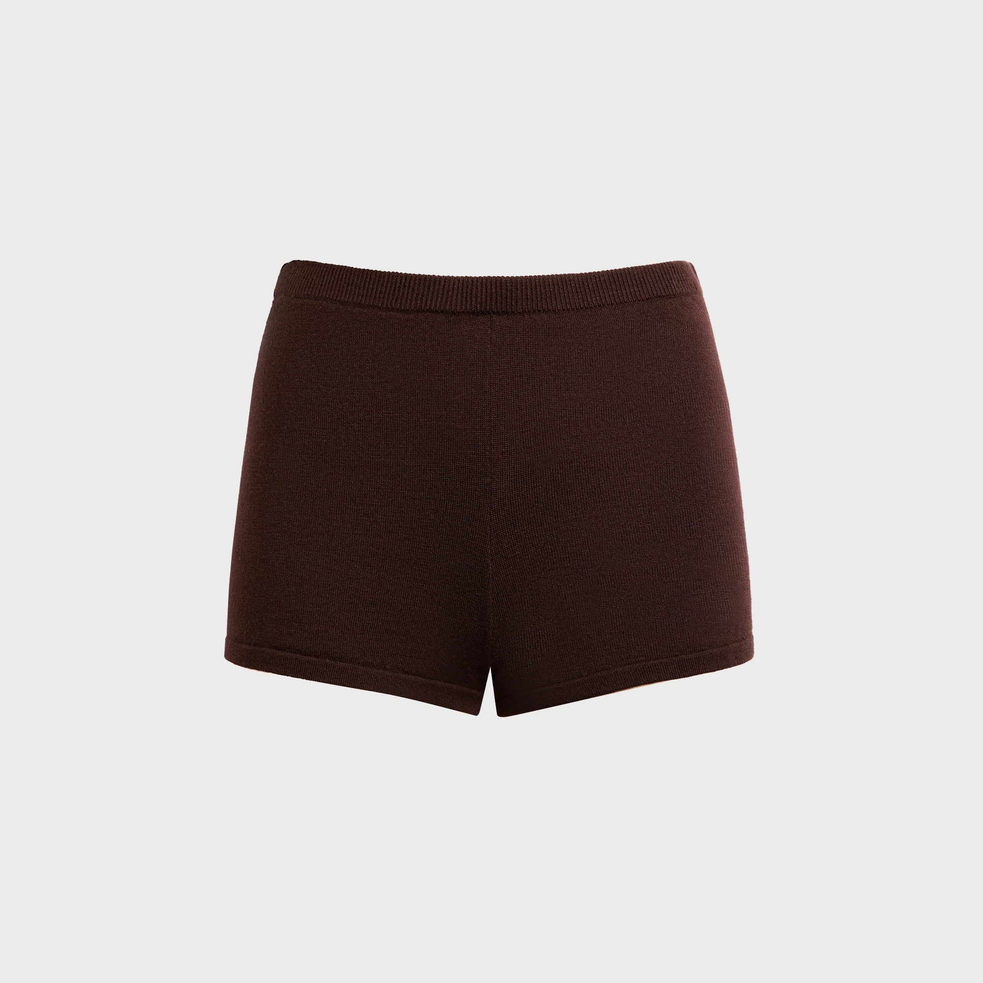 Image of Sandy Liang Hazy Knit Shorts - Brown