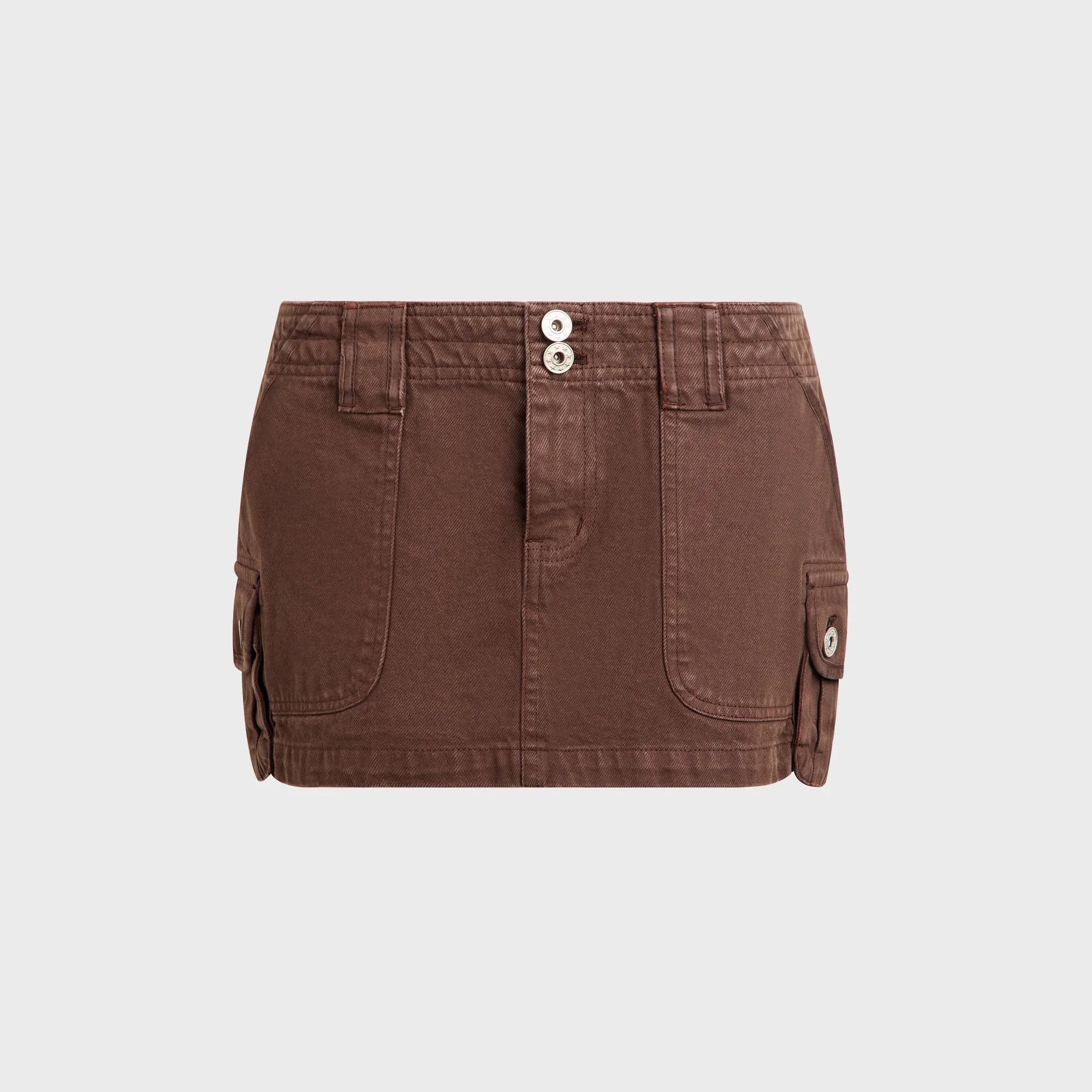 Image of GUIZIO Anais Cargo Mini Skirt - Brown