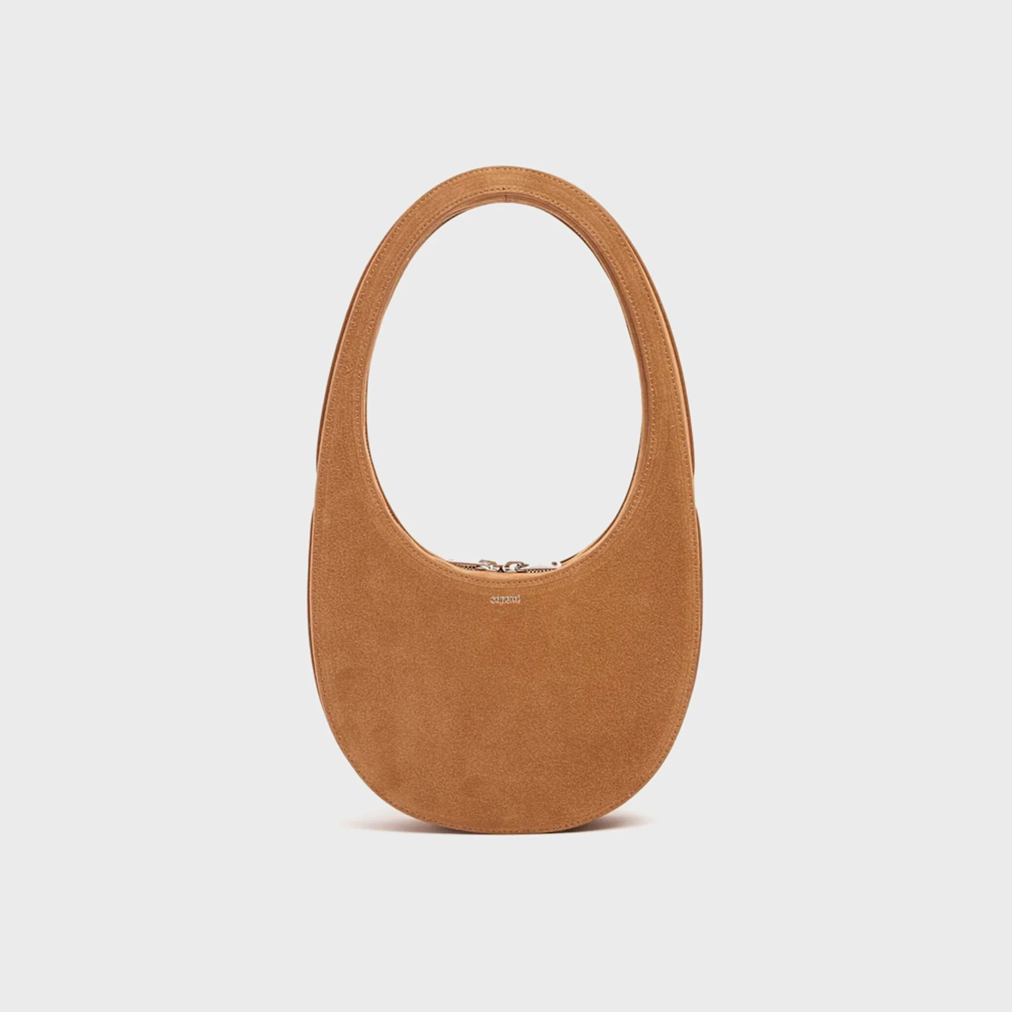 Image of Coperni Suede Crossbody Swipe Bag - Brown