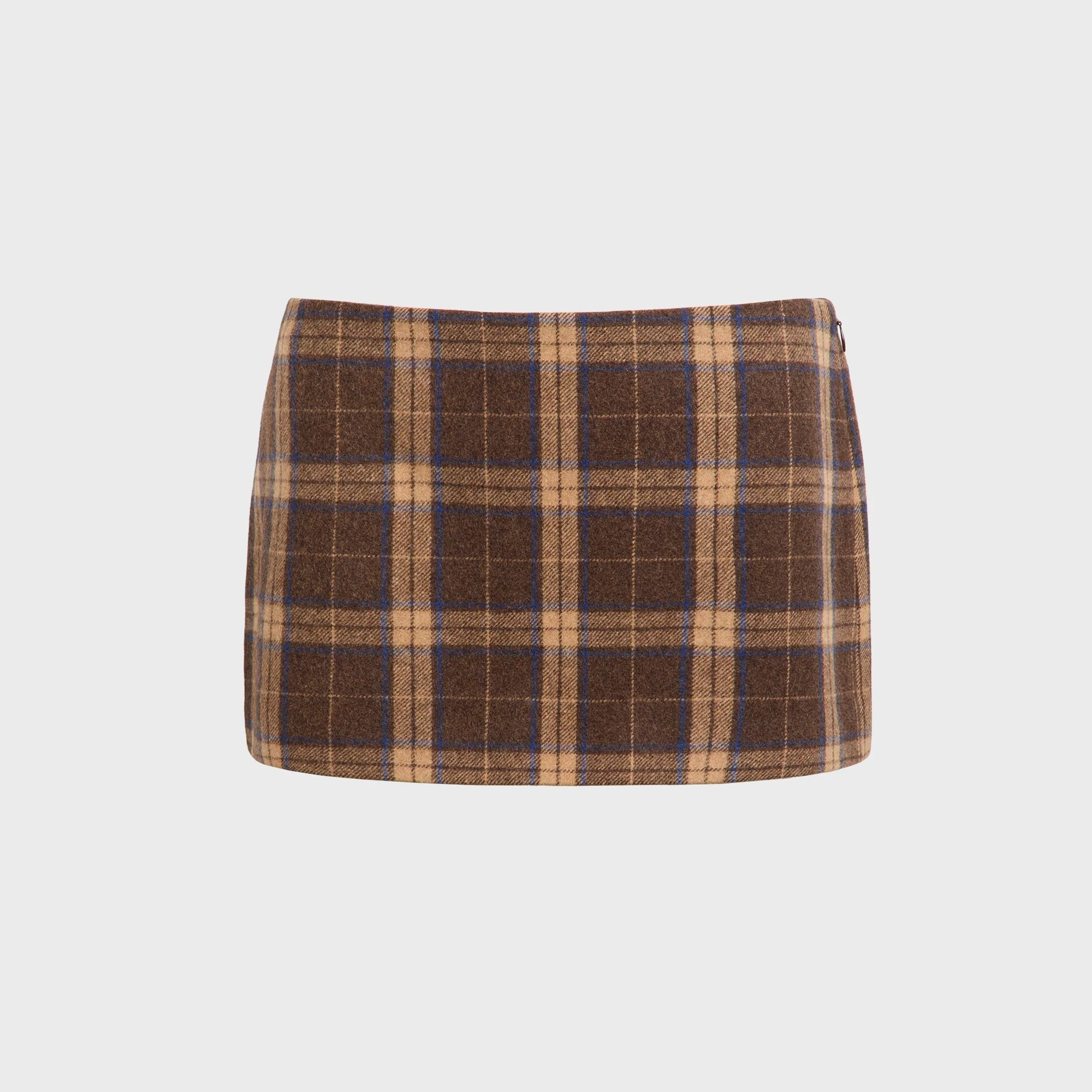 Image of GUIZIO Low Rise Tartain Mini Skirt - Tartan Plaid