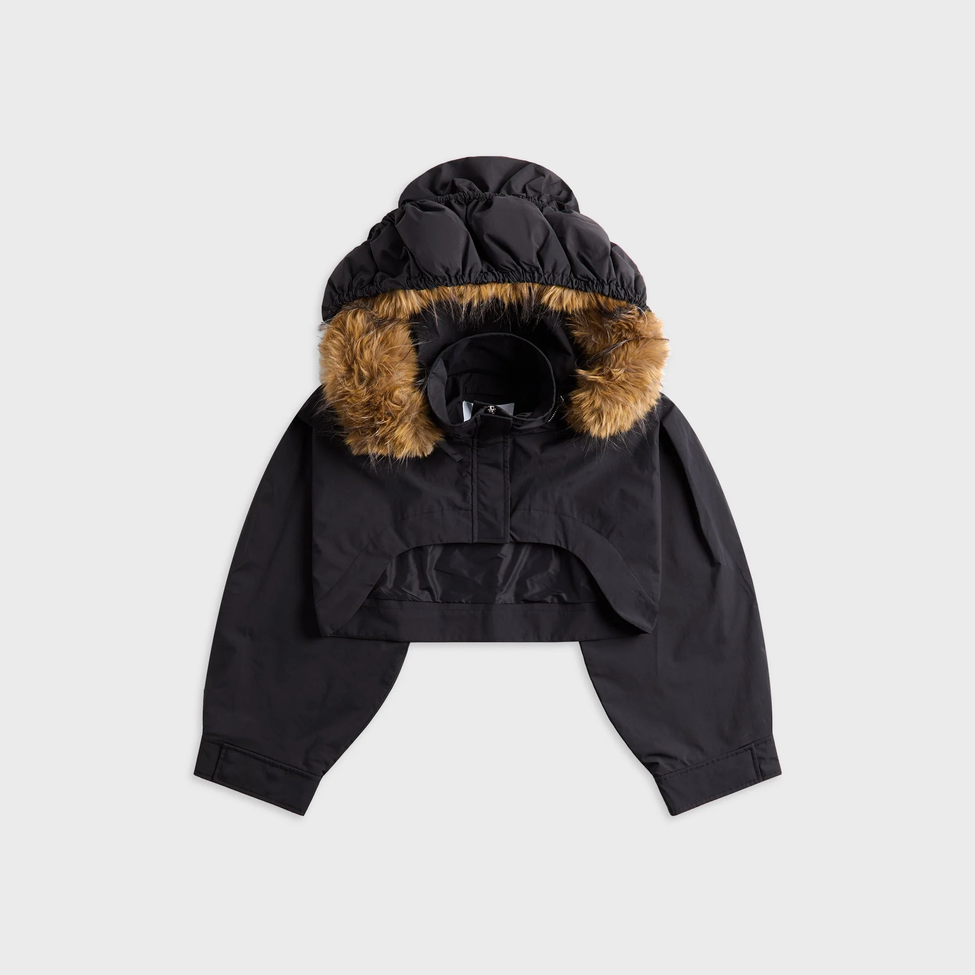 Image of Ganni Ripstop Tri-Layer Cropped Jacket - Phantom