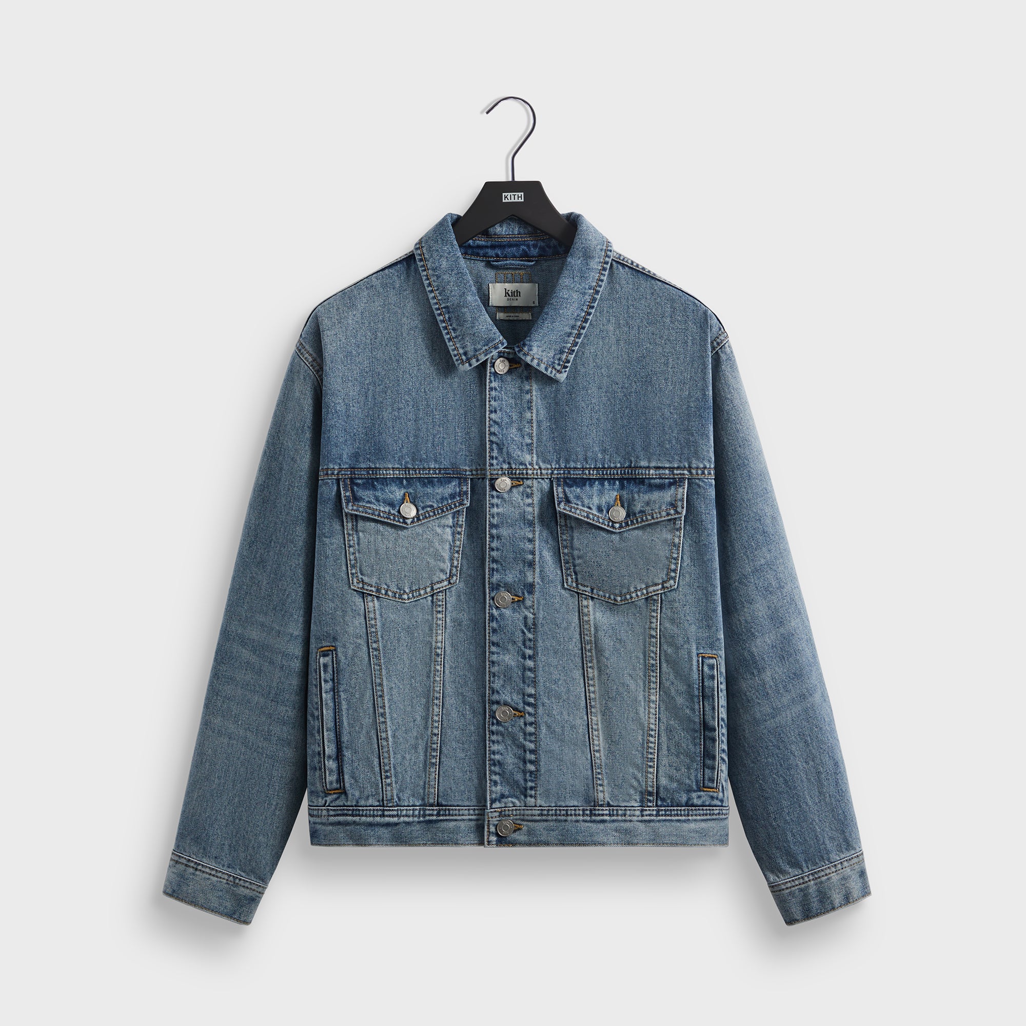 Image of Kith Centre Denim Jacket - Dark Indigo