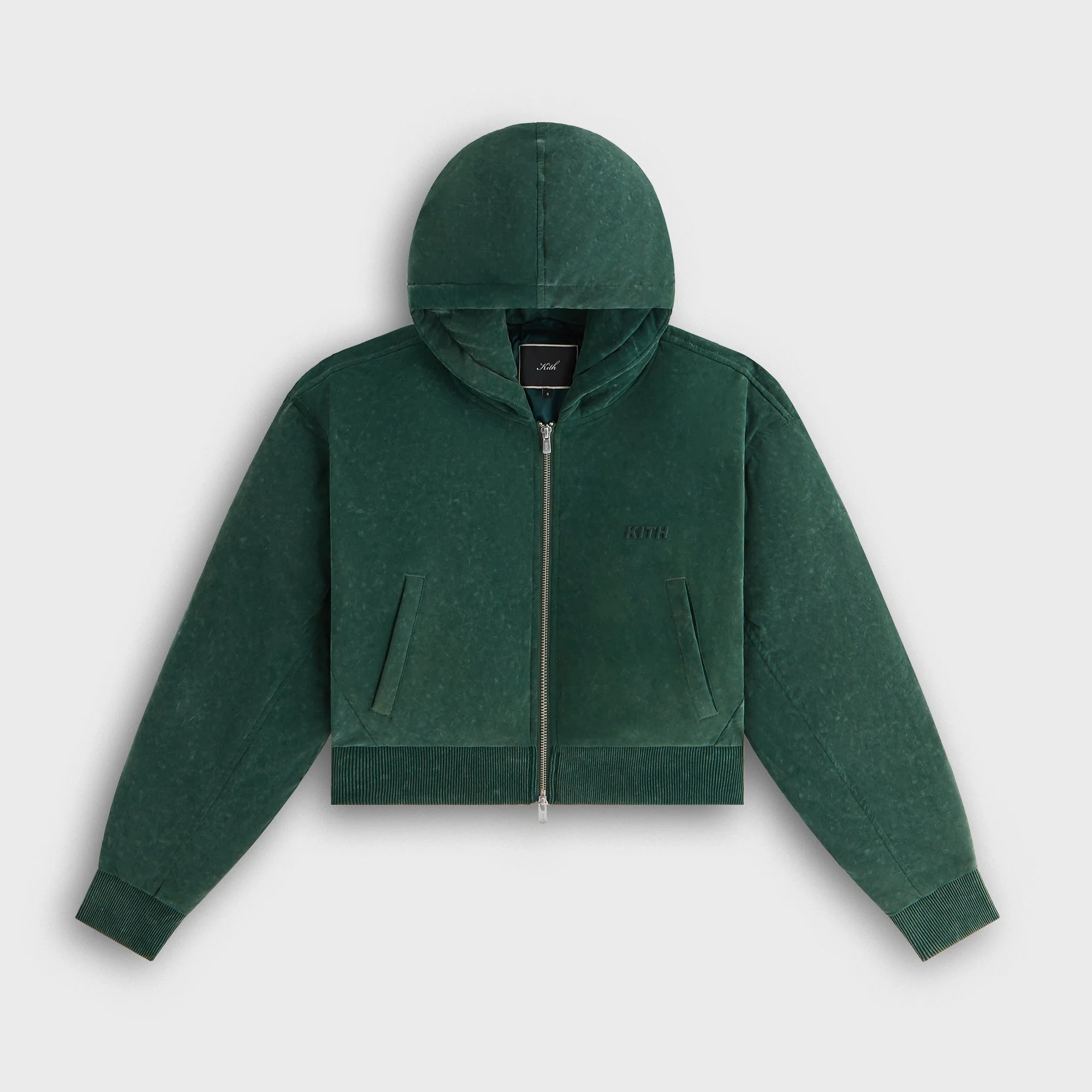 Image of Kith Women Bex Cropped Sueded Jersey Puffer - Montane