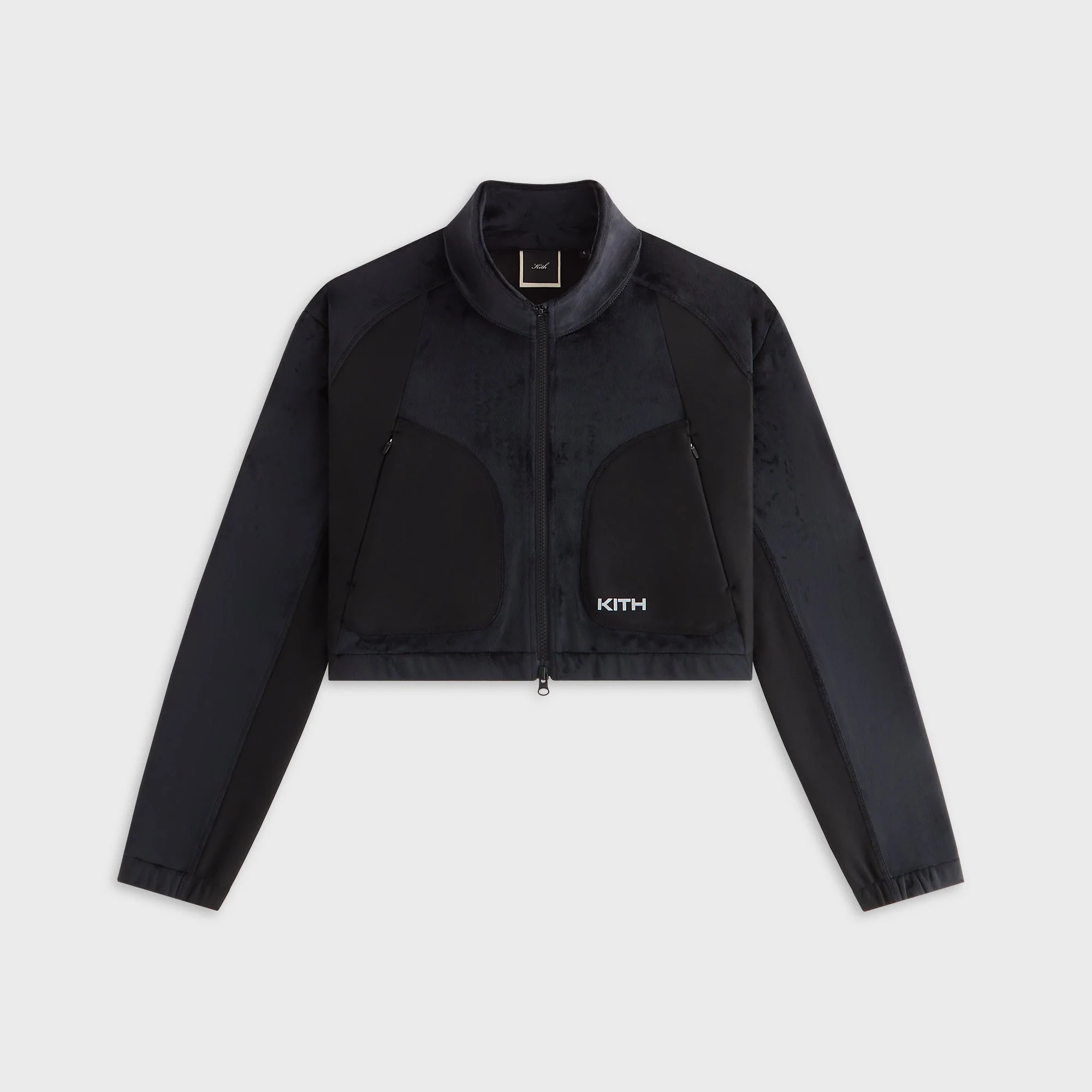 Image of Kith Women Reiko Fleece Cropped Jacket - Black