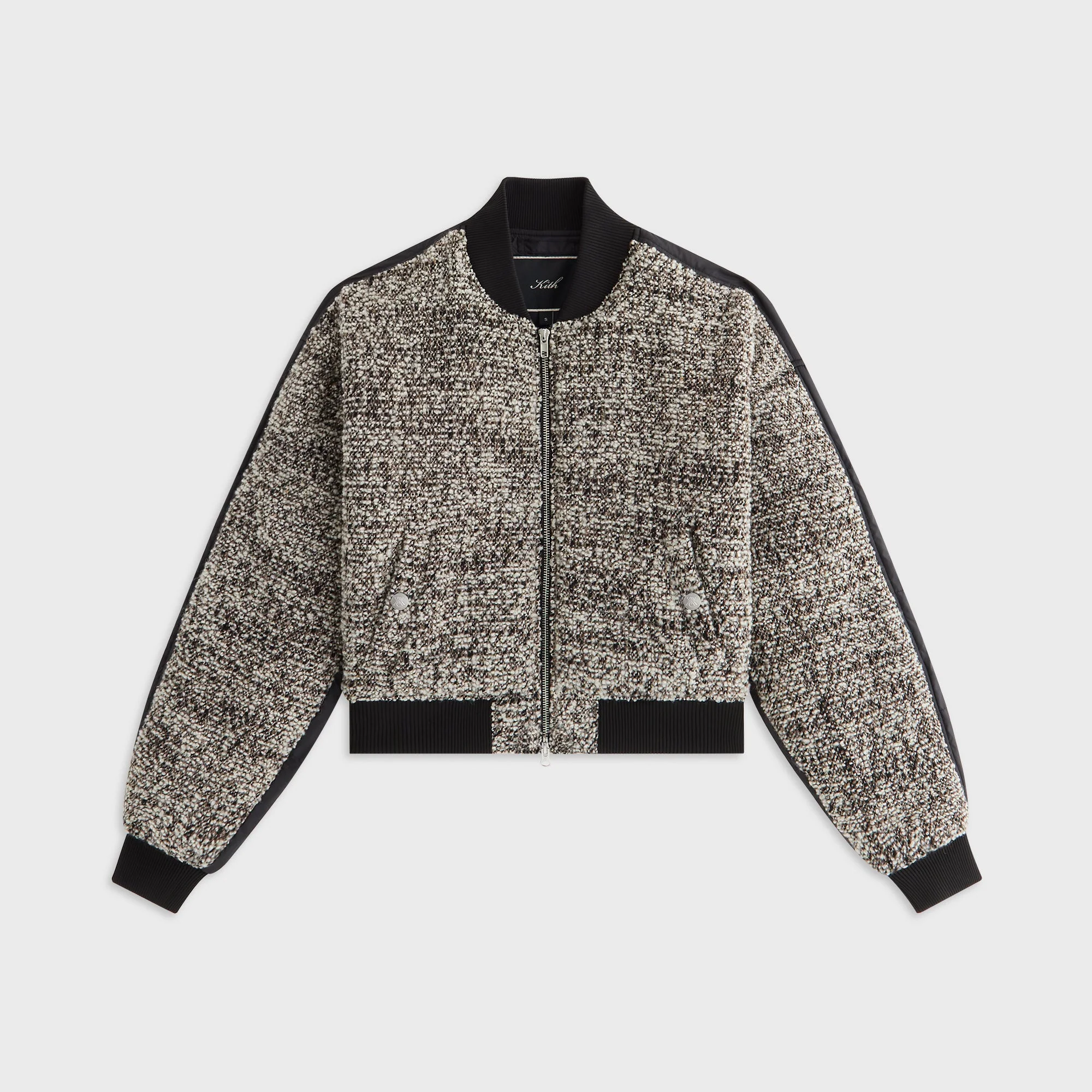 Image of Kith Women Celia Boucle Bomber - Black