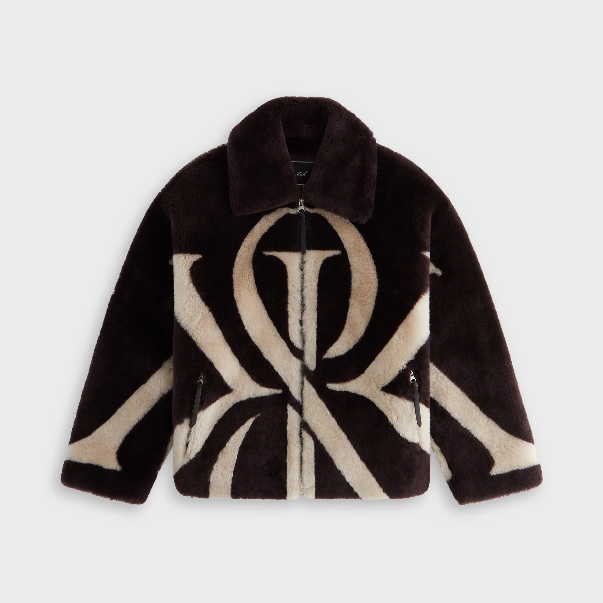 Image of Kith Women Waylon II Shearling Crest Jacket - Incognito