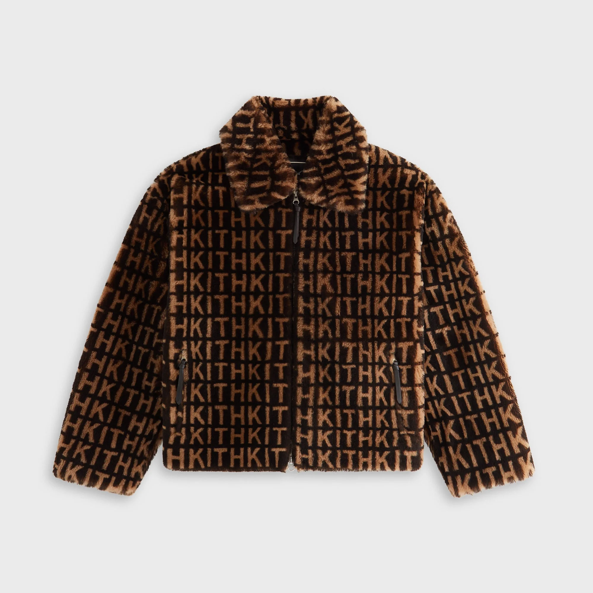 Image of Kith Women Waylon II Shearling Monogram Jacket - Legacy