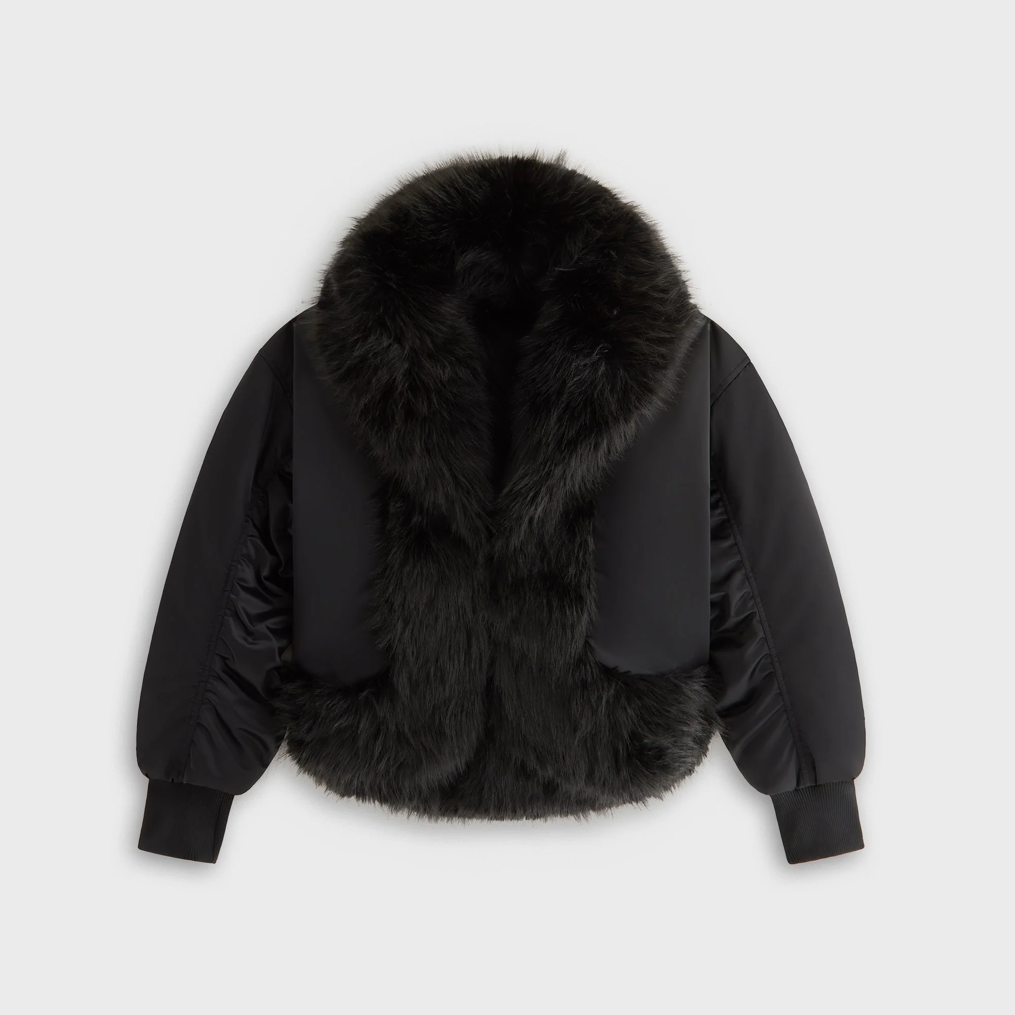 Image of Kith Women Senna Faux Fur Reversible Bomber - Black