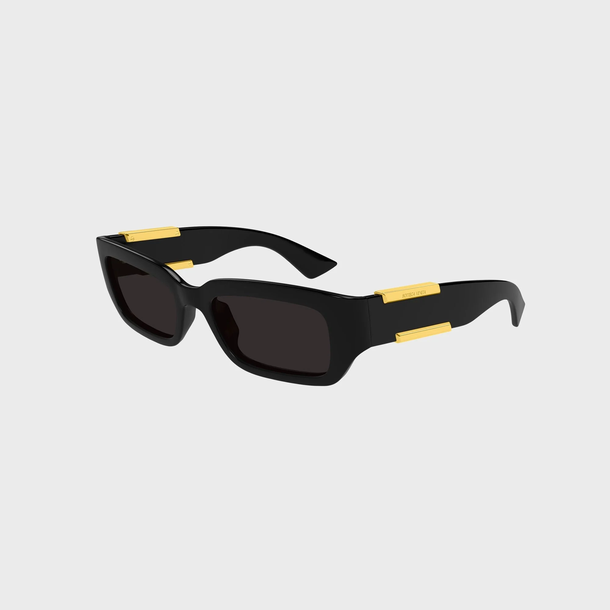 Image of Bottega Veneta Squared Sunglasses - Black / Grey