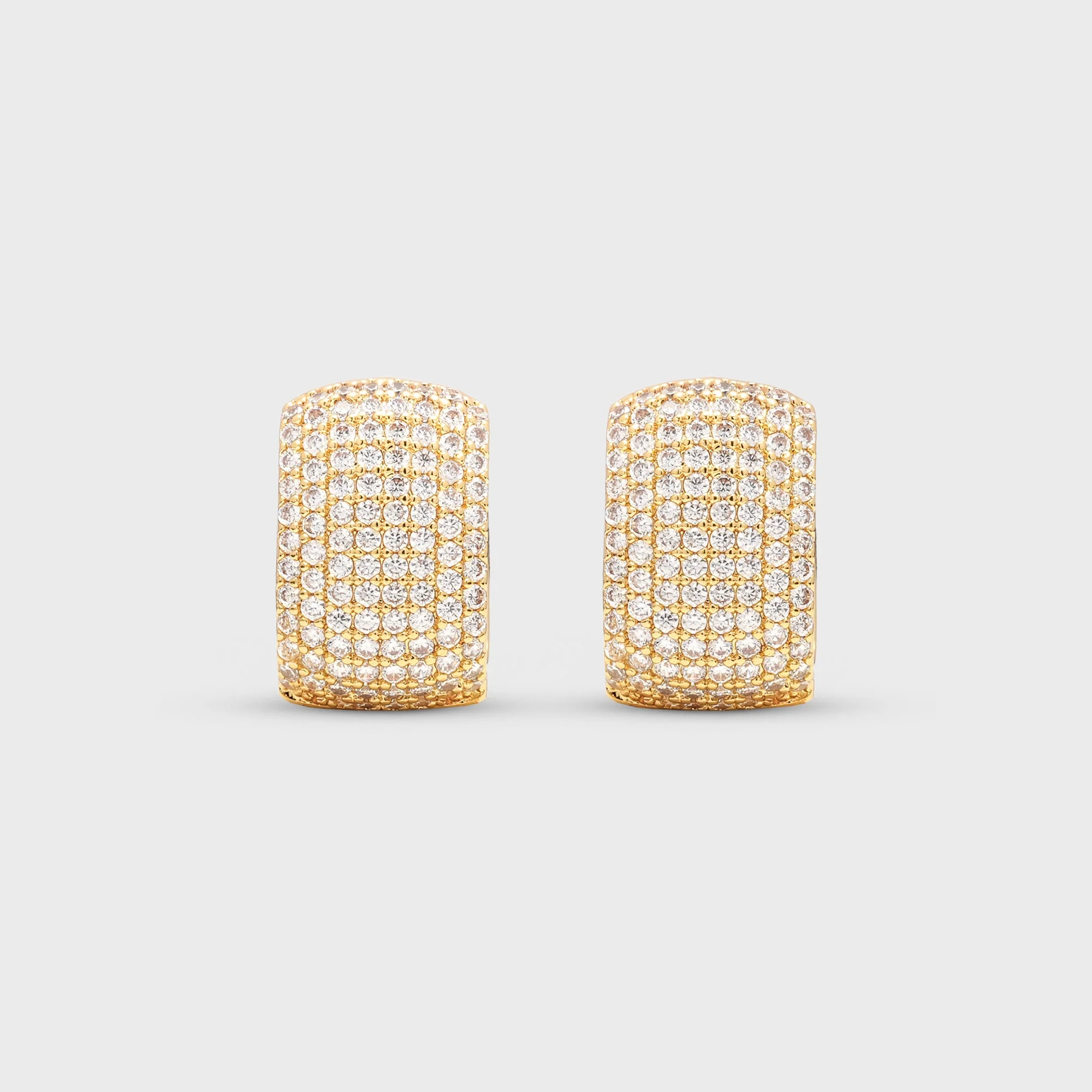 Image of Crystal Haze Exclusive Infinity Hoops Small - Gold / Clear