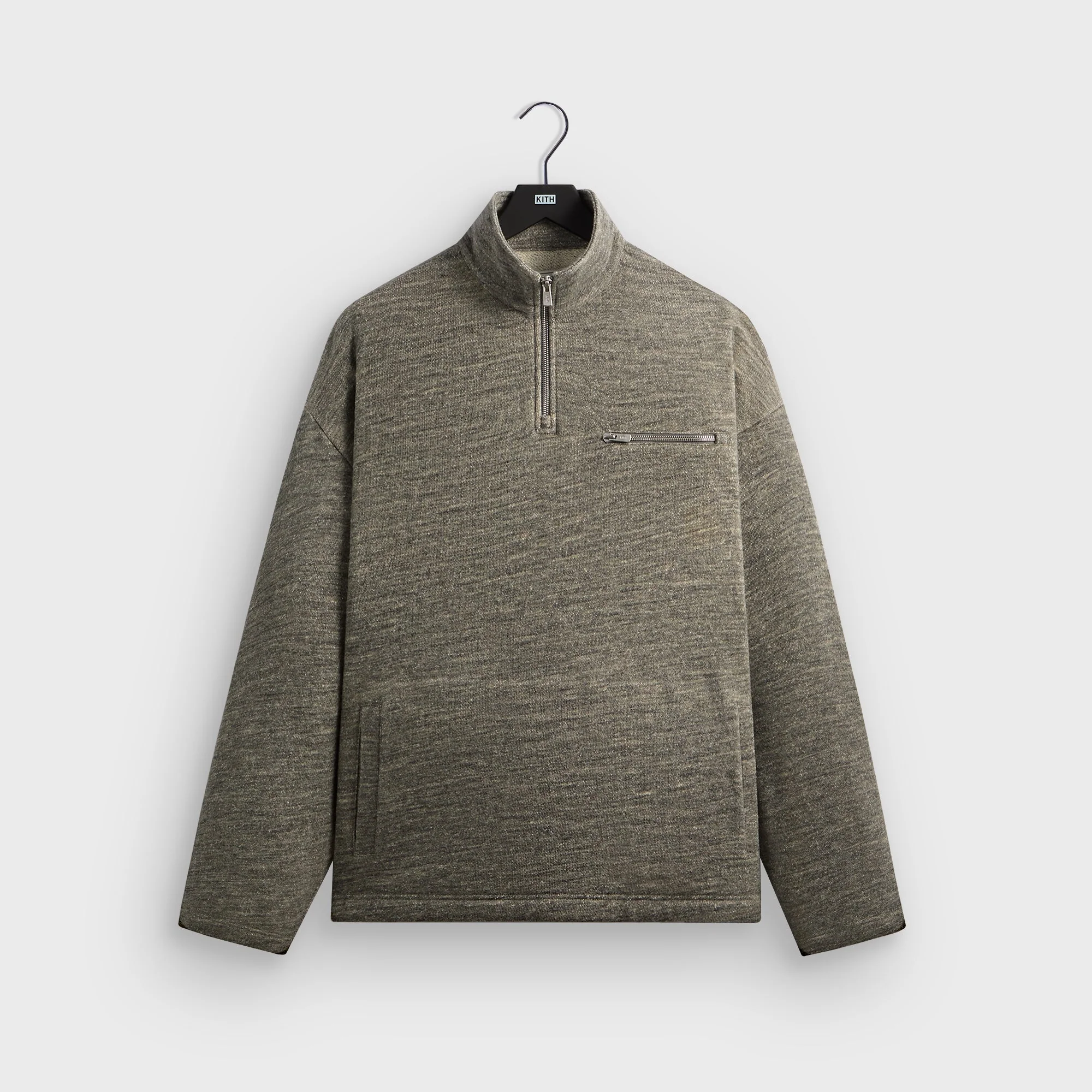 Image of &Kin Gene Quarter Zip Pullover - Medium Heather Grey
