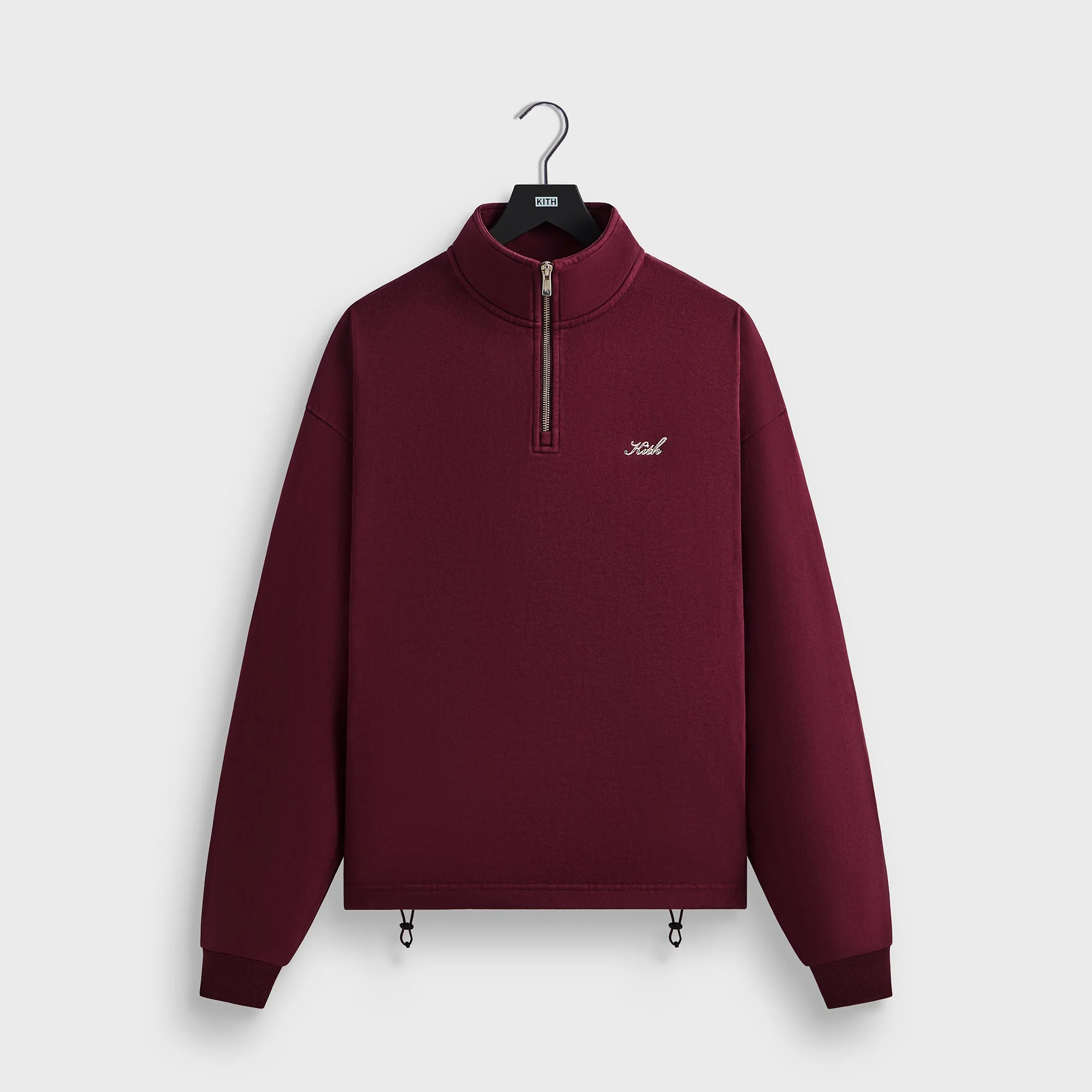 Image of Kith Nelson Quarter Zip Pullover - Magma