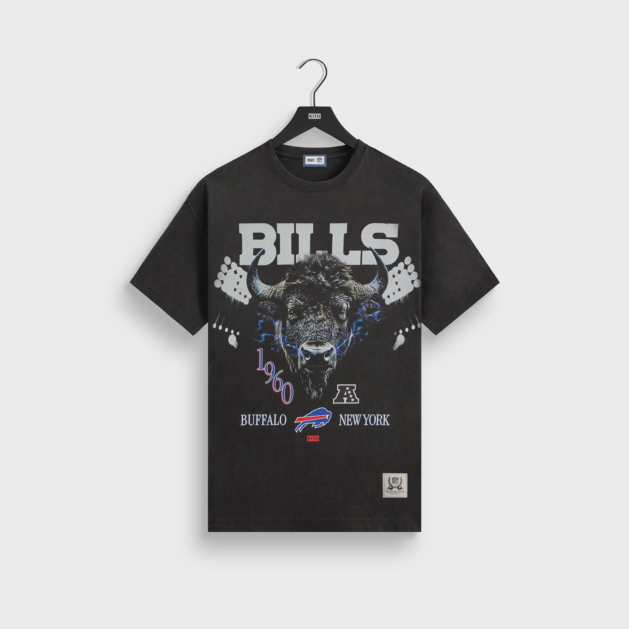 Image of Kith for the NFL Buffalo Bills Photo Vintage Jones Tee - Black