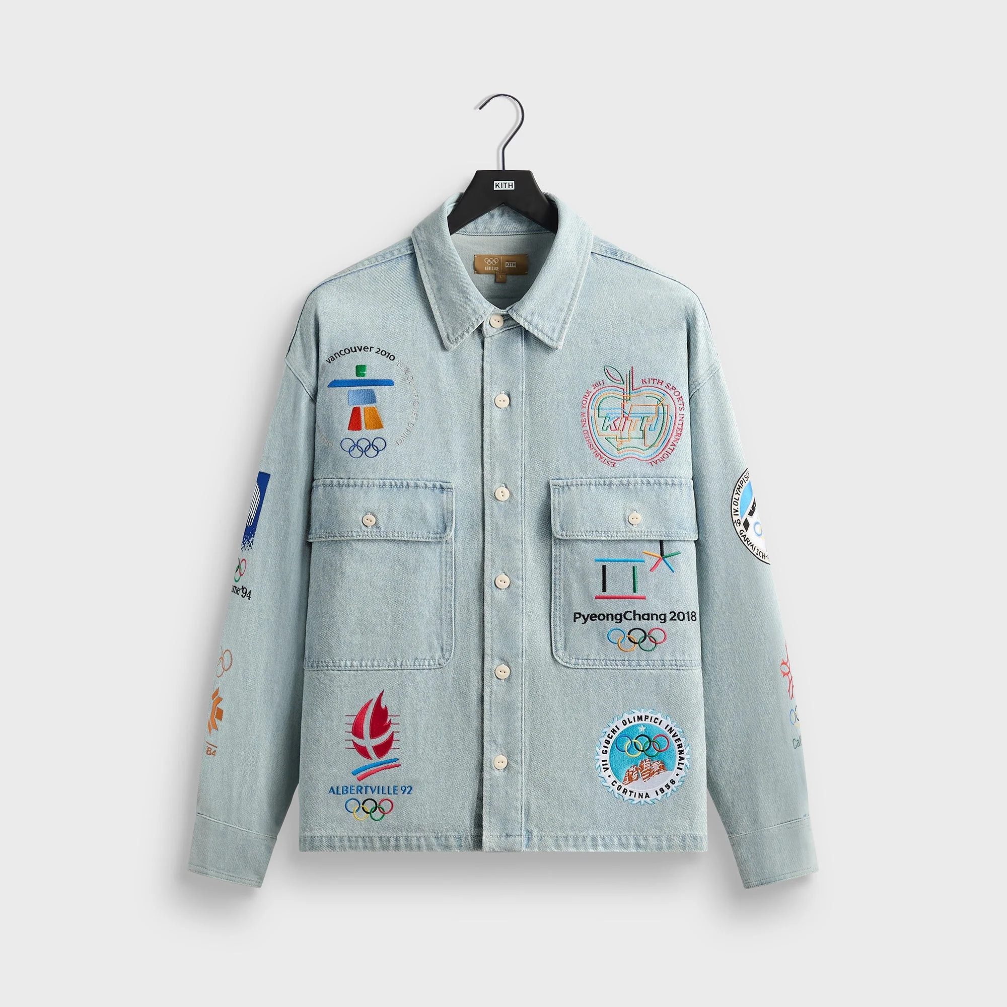 Image of Kith for Olympics Heritage Marks Henson Shirt - Light Indigo