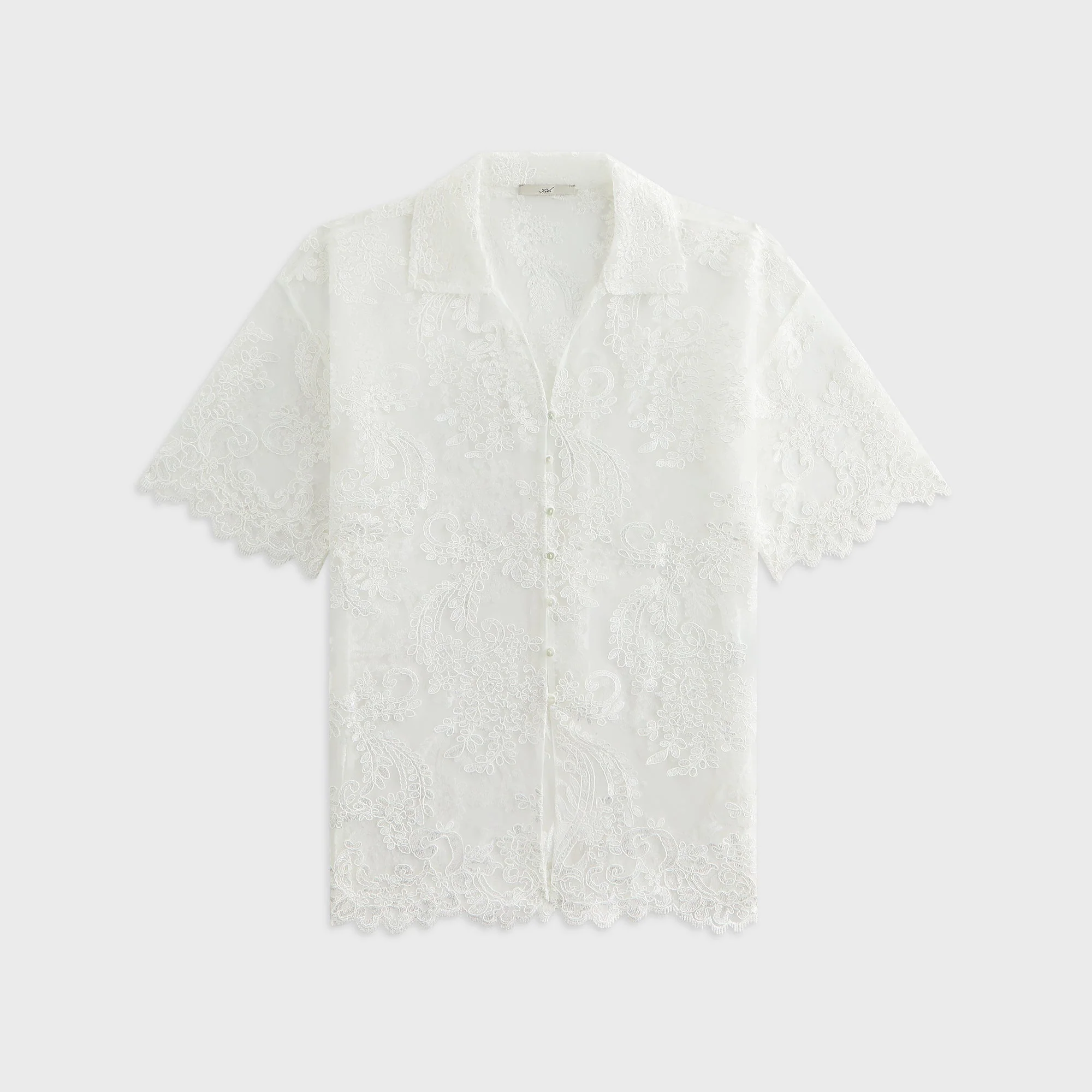 Image of Lisa for Kith Women Laina Lace Overshirt - White