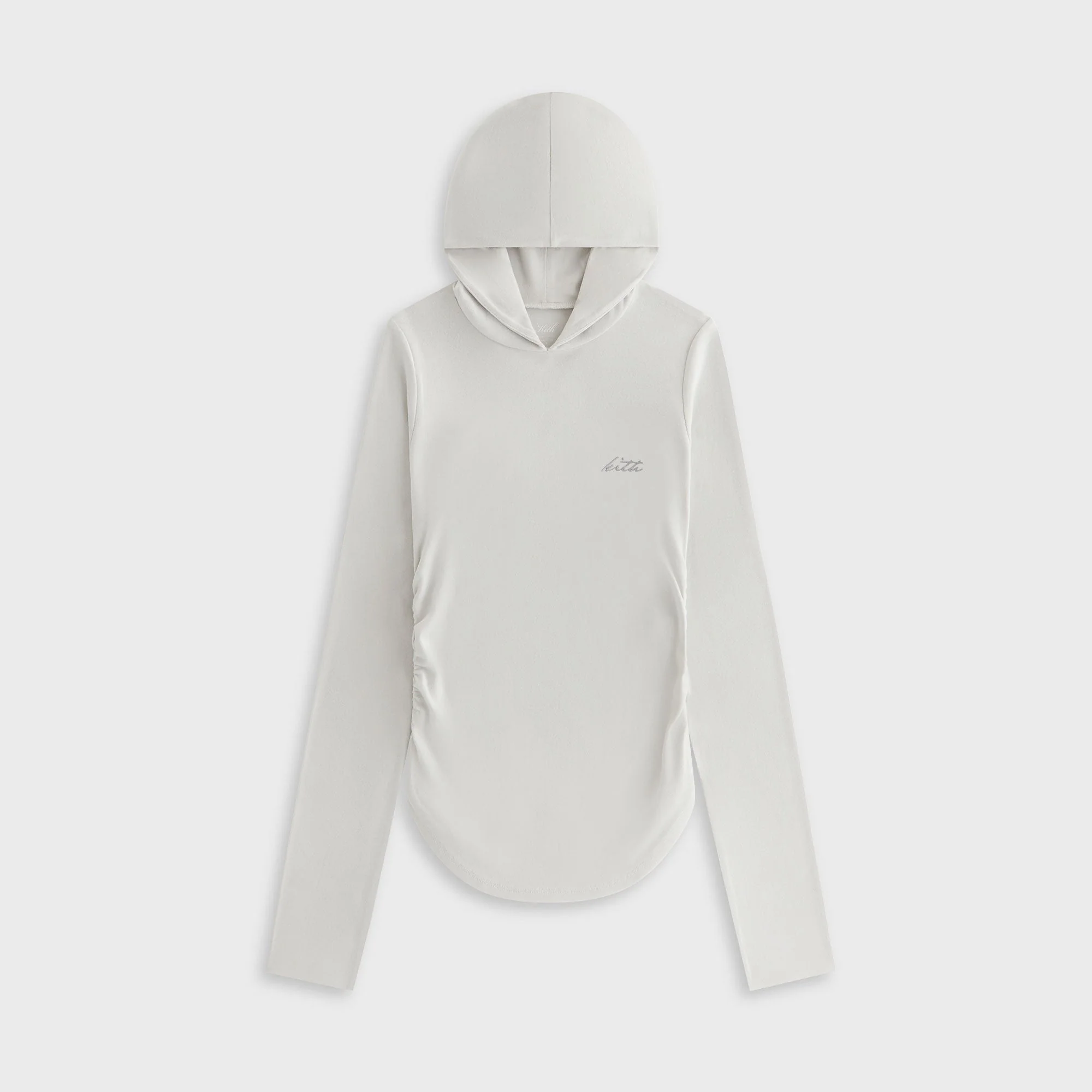 Image of Lisa for Kith Women Sofi Ruched Hoodie - Tin