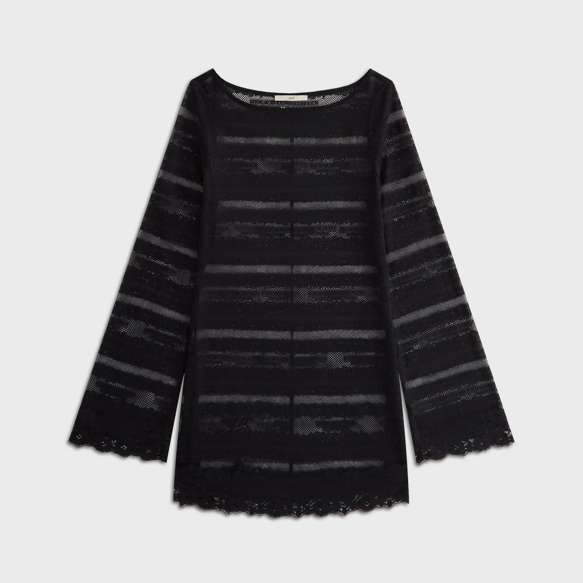 Image of Lisa for Kith Women Odette Logo Lace Mini Dress - Black