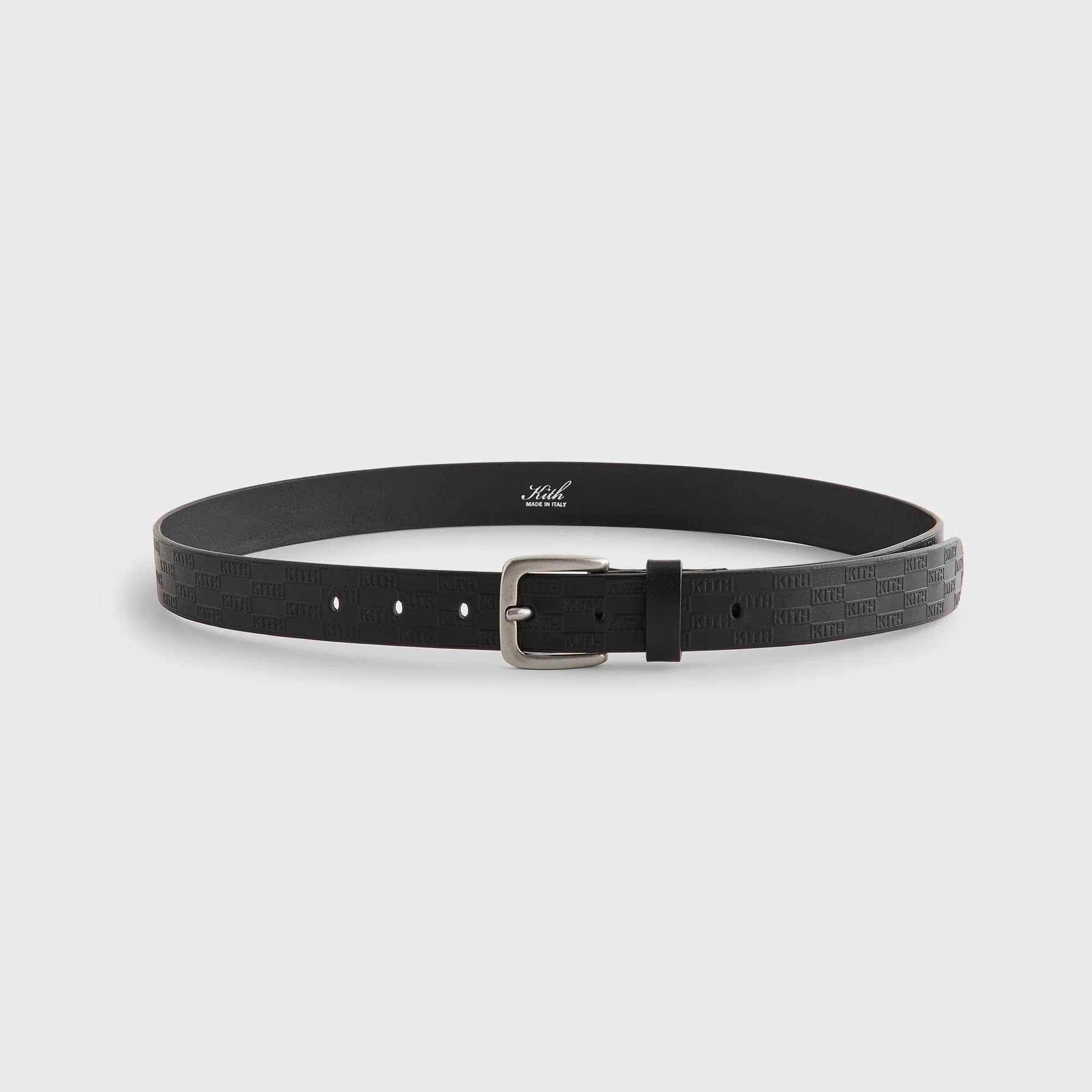 Image of Kith Monogram Vachetta Leather Belt - Black