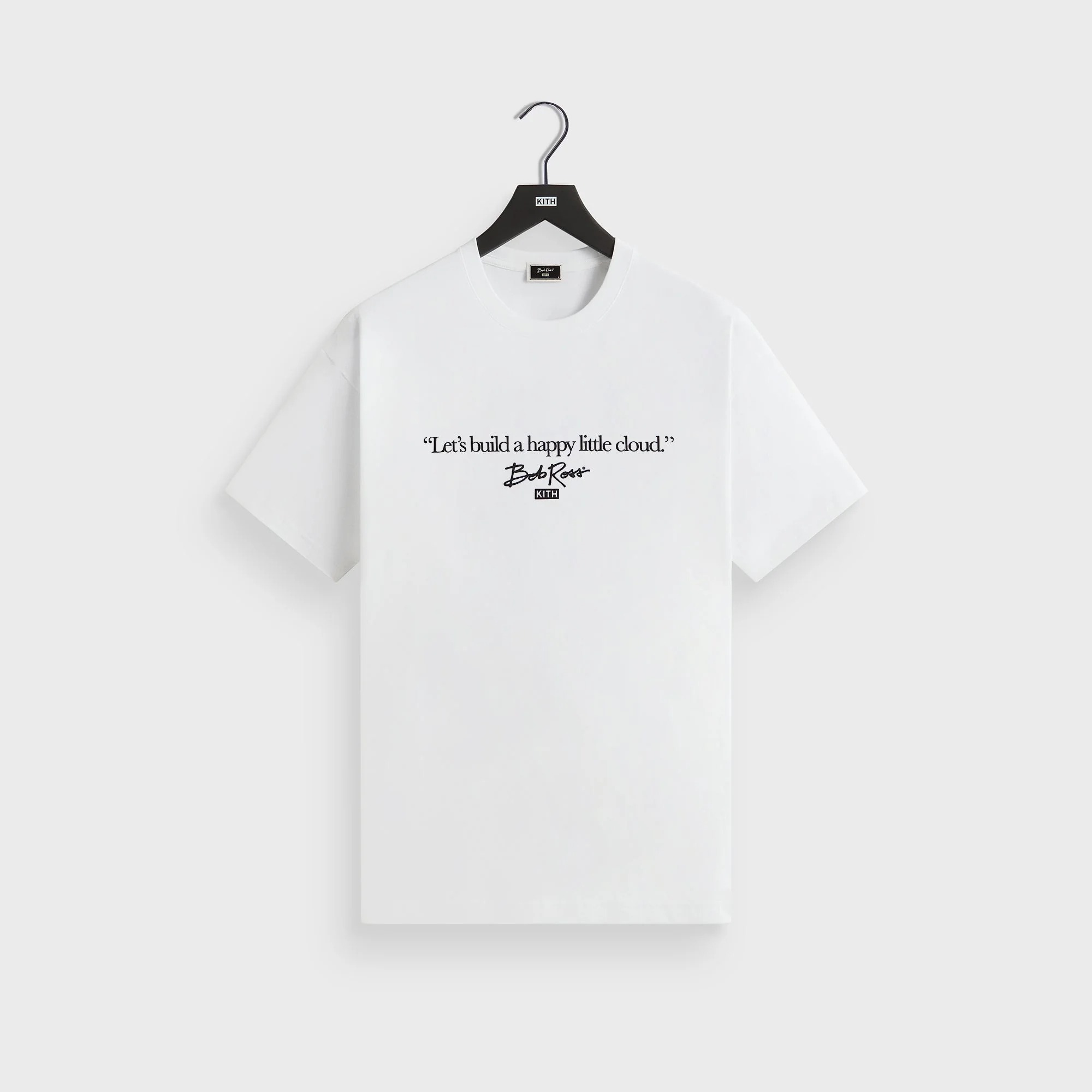 Image of Kith for Bob Ross Happy Clouds Quote Tee - White