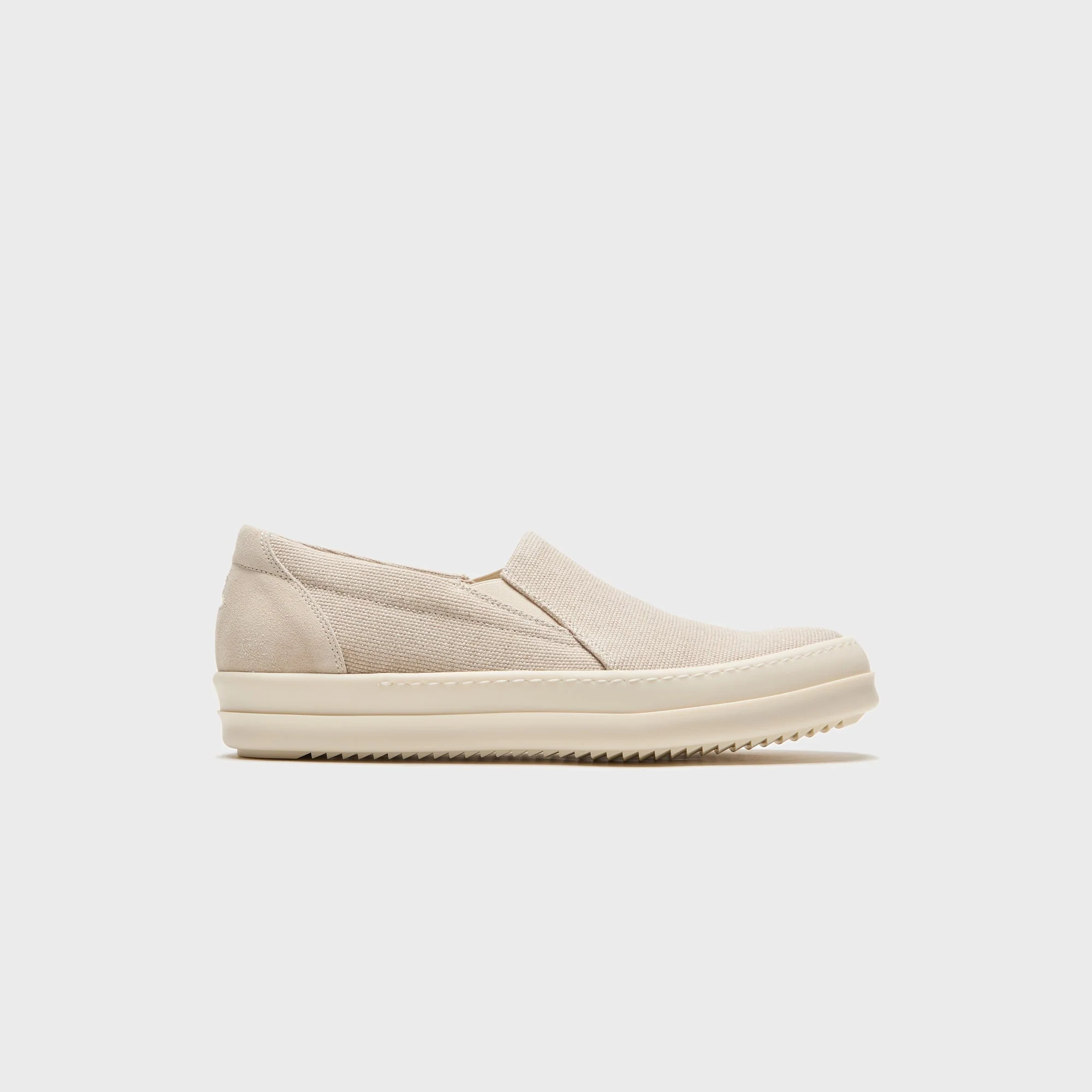Image of Rick Owens Temple Penta Boat Sneaks - Natural / Milk