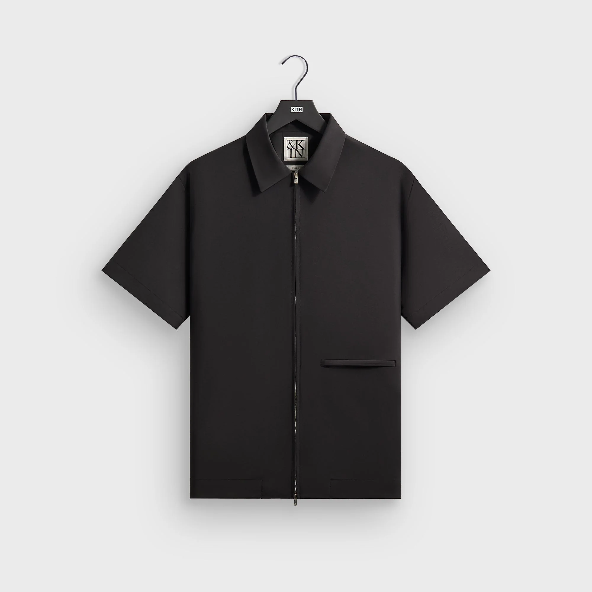 Image of &Kin for Kith Origins Tropical Wool Davenport Shirt - Black