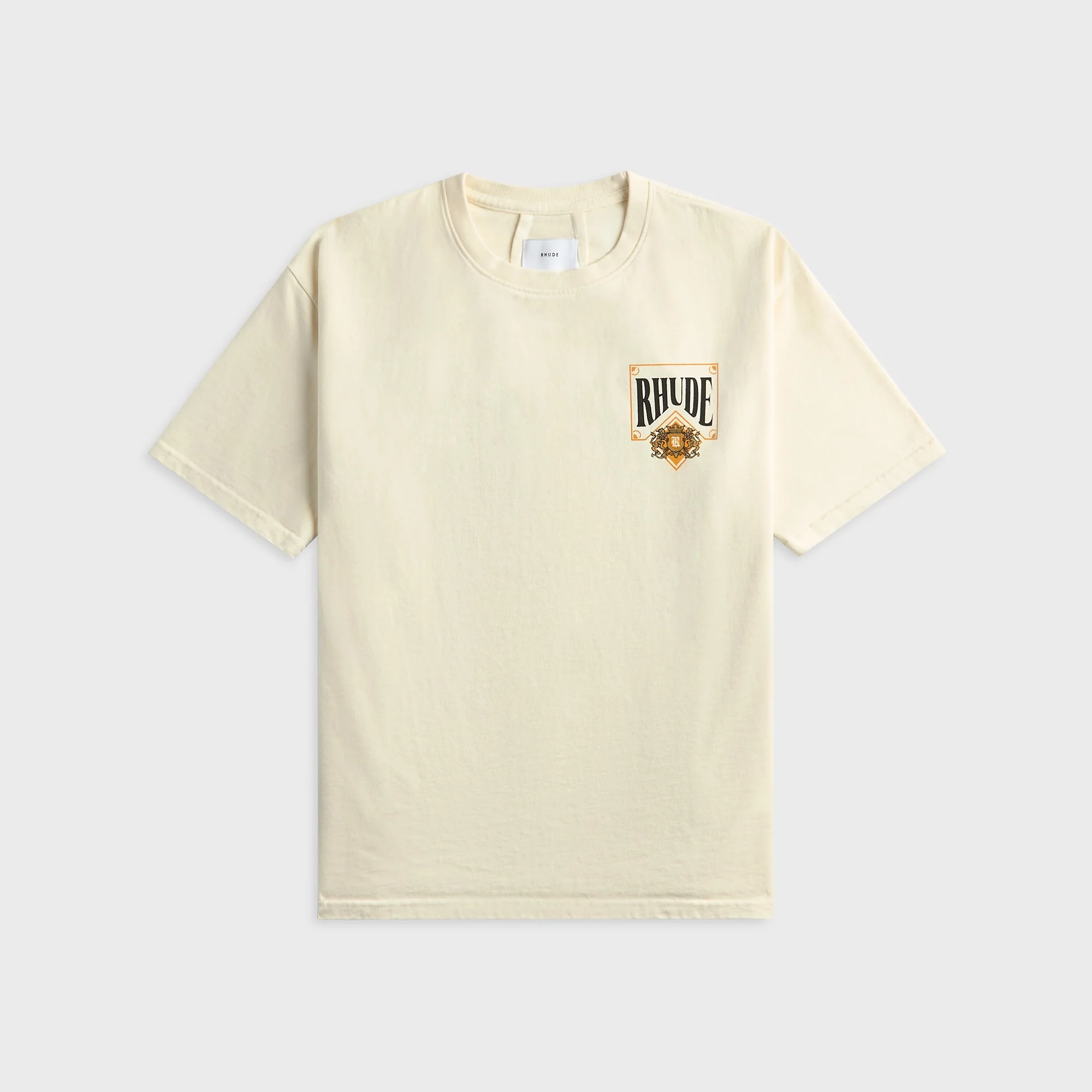 Image of Rhude Playing Card Tee - Vintage White / Yellow