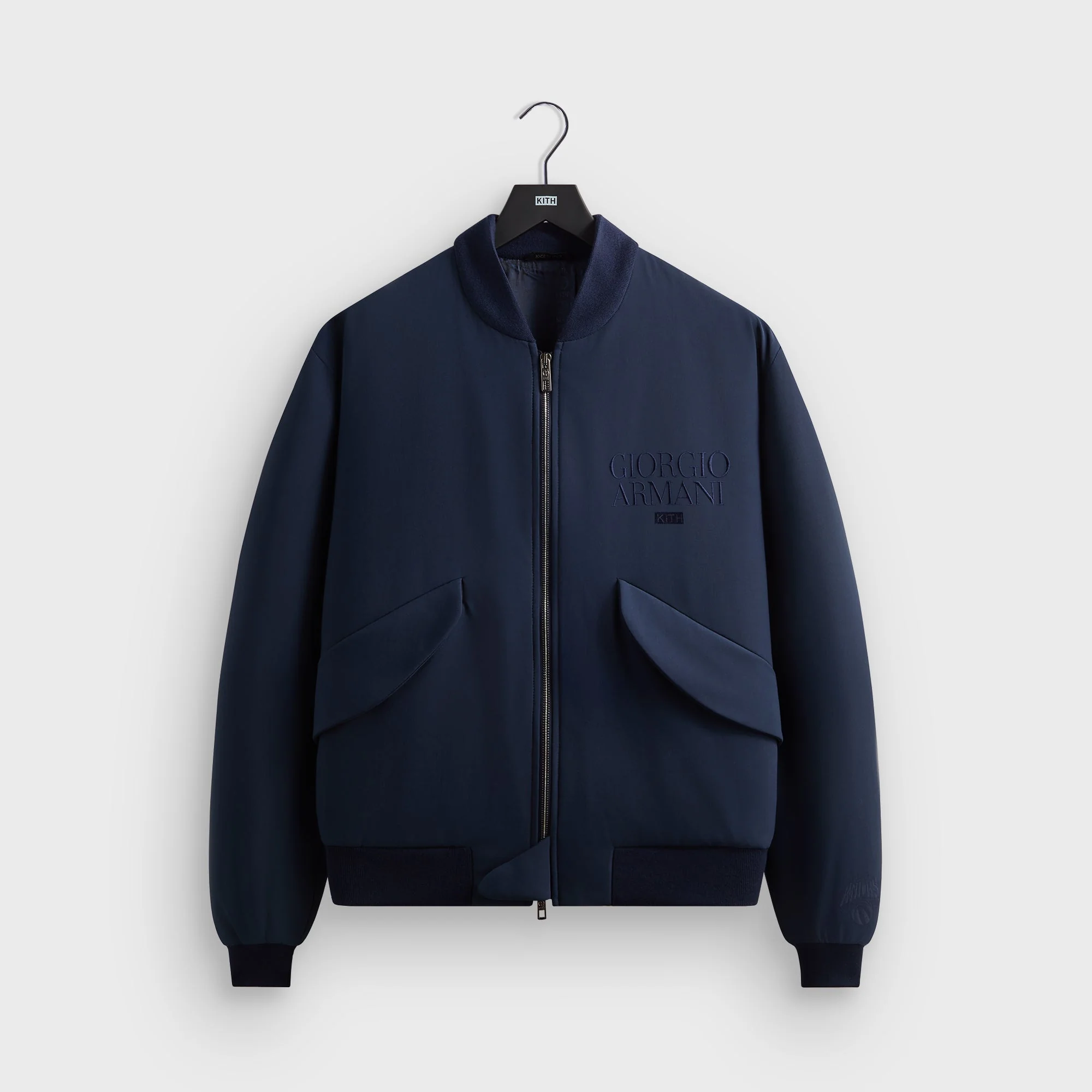 Image of Giorgio Armani & Kith for the New York Knicks Bomber Jacket - Nocturnal
