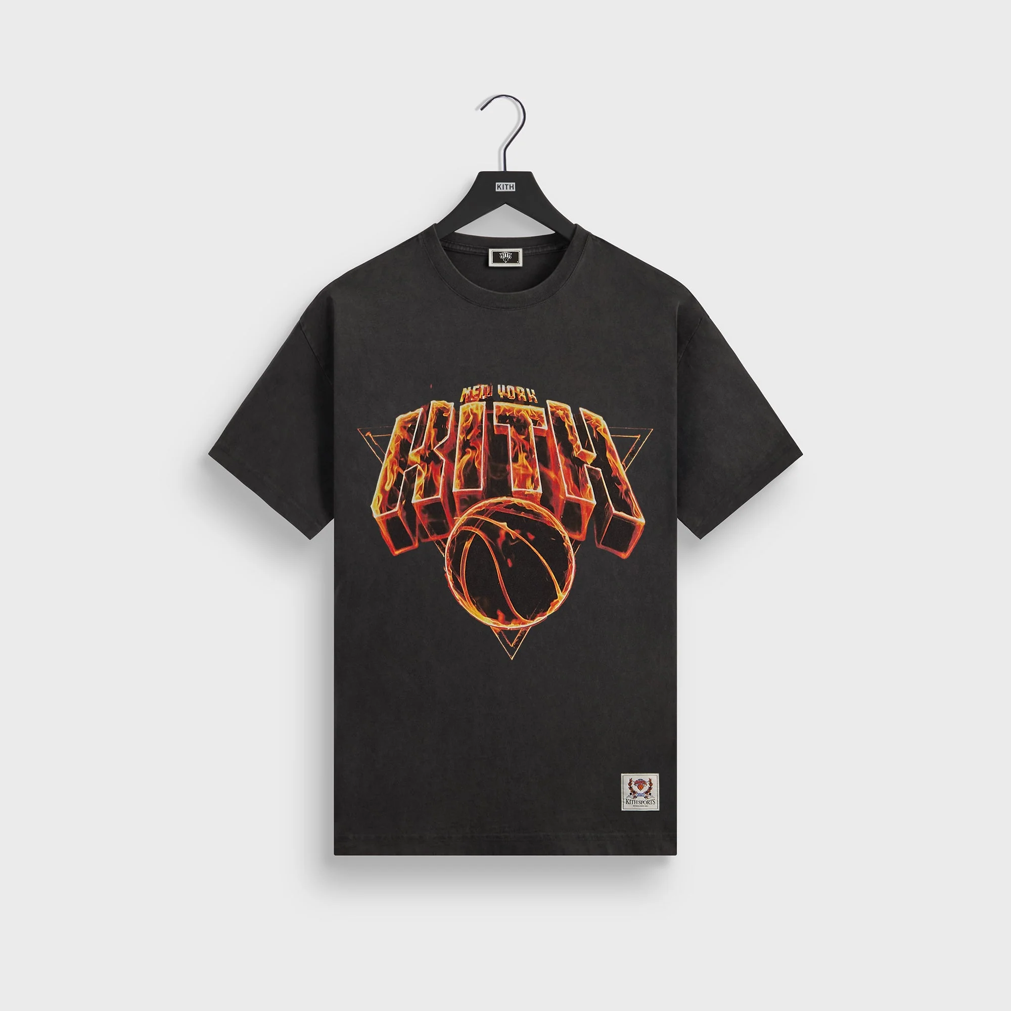 Image of Kith for the New York Knicks Fire Vintage Jones Tee - Black