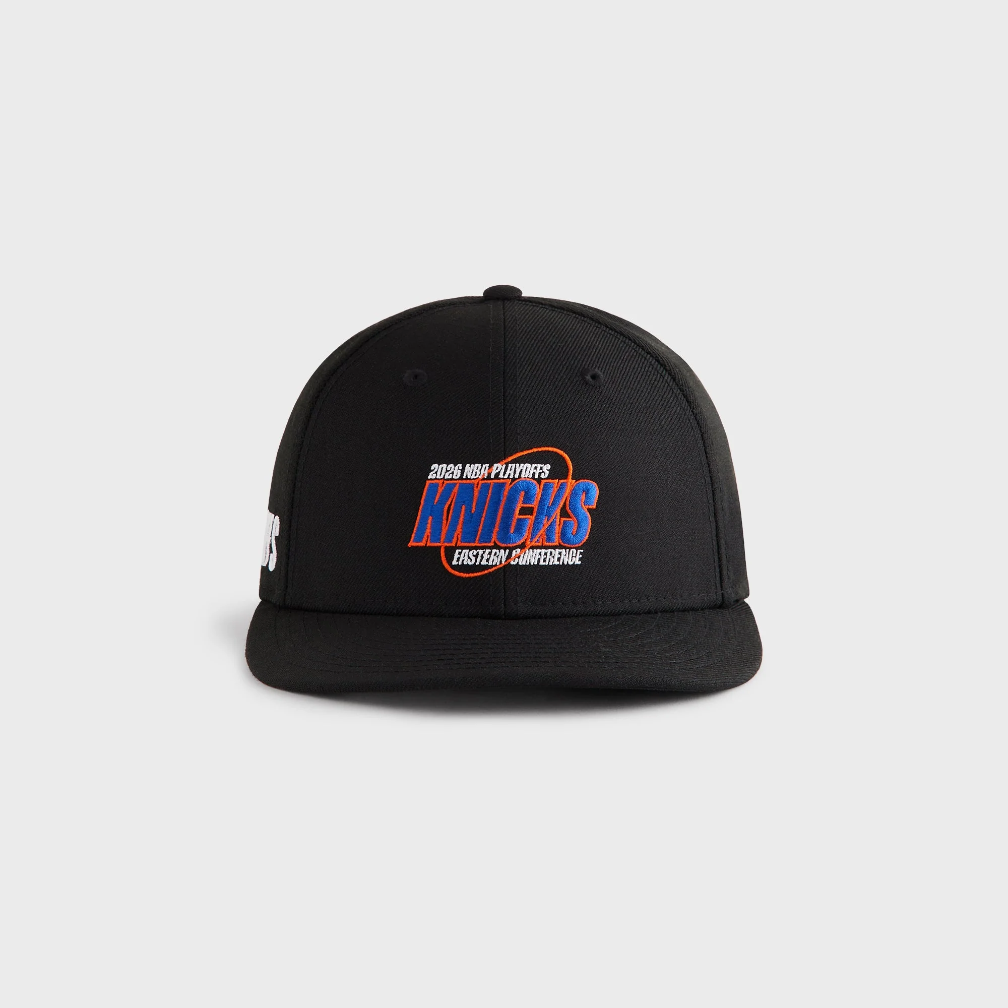 Image of Kith & New Era for the New York Knicks Playoffs Premium Wool 59Fifty Low Profile Cap - Black