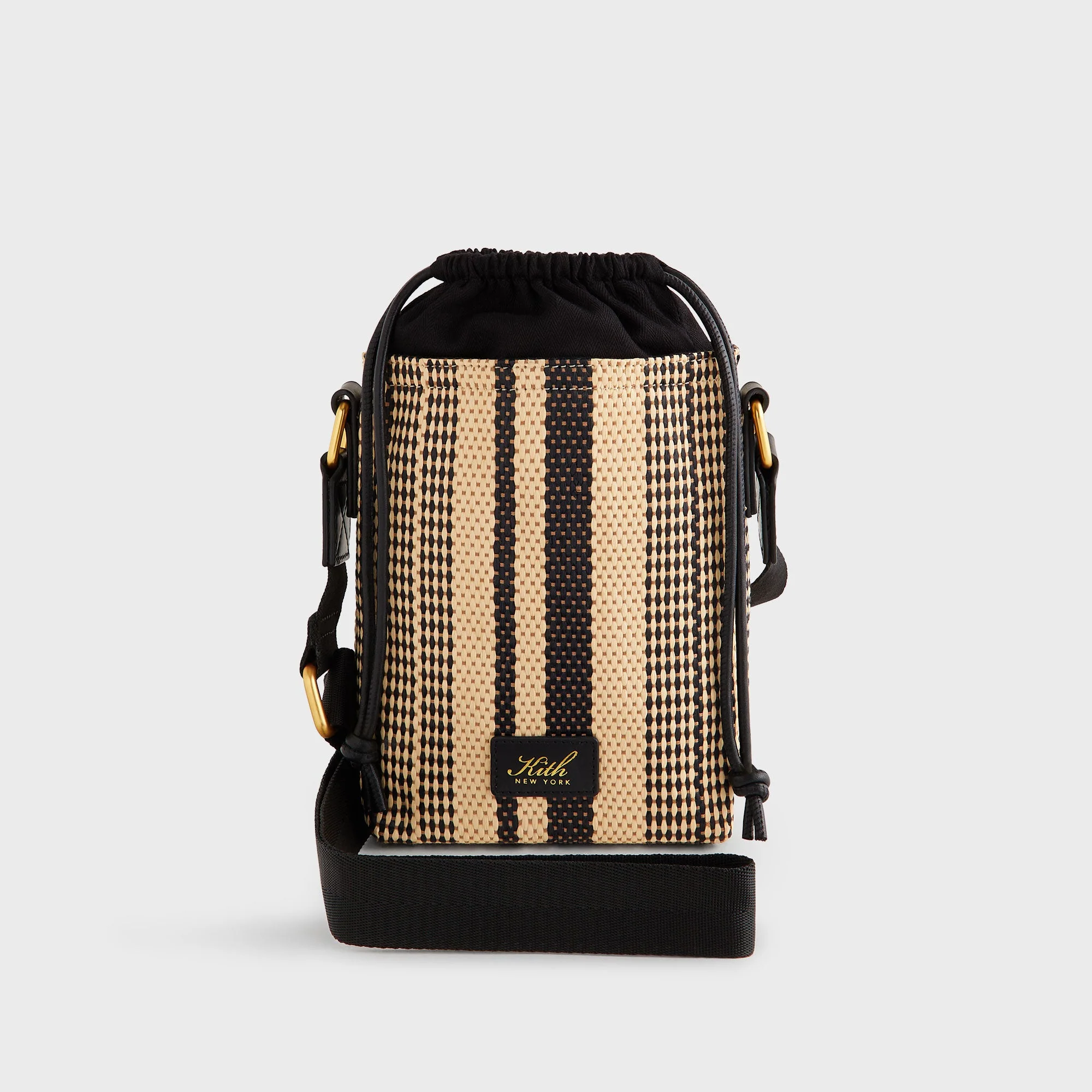 Image of Kith Striped Raffia Drawstring Pouch - Radiant