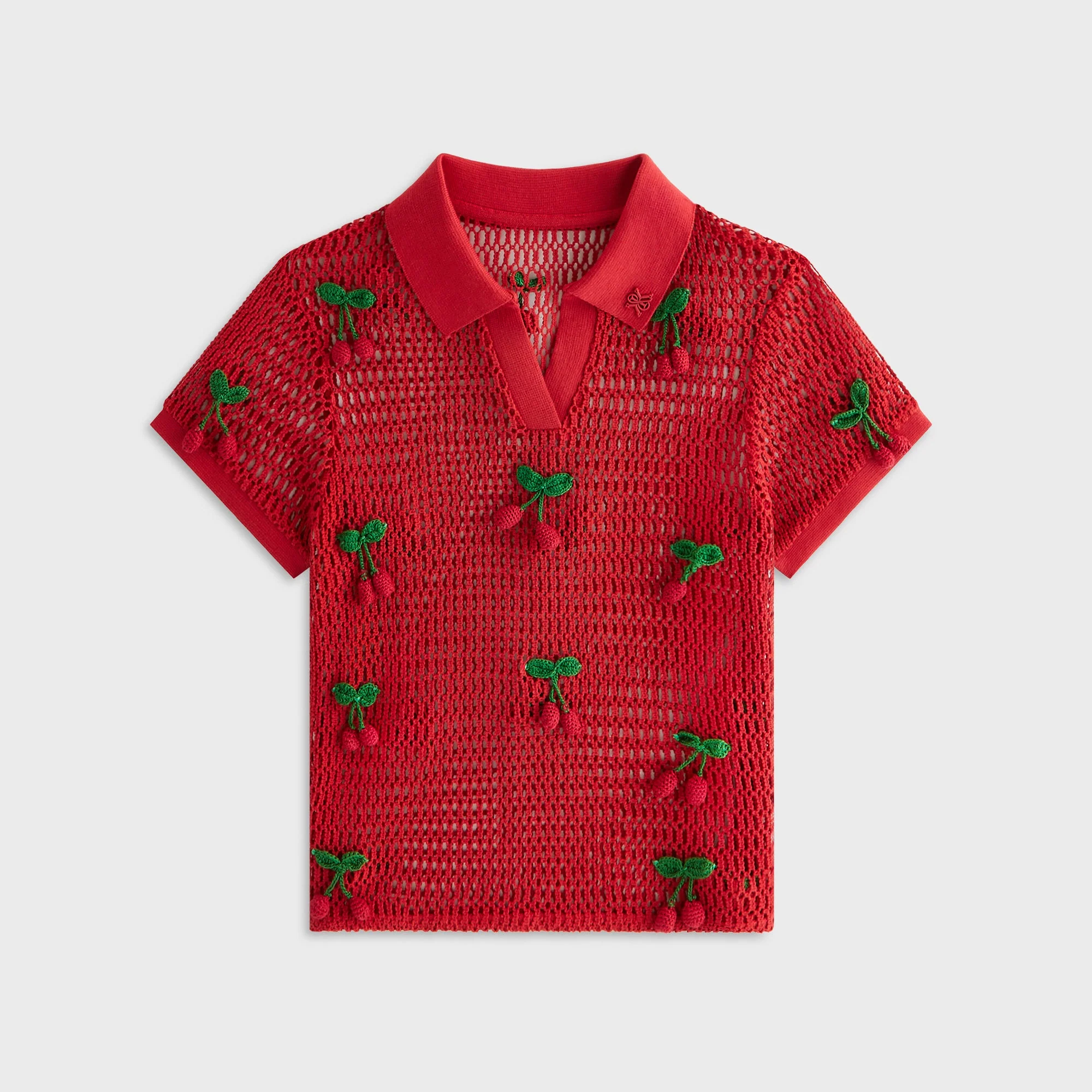 Image of Kith Women Hedi Cherry Sweater Polo - Fury