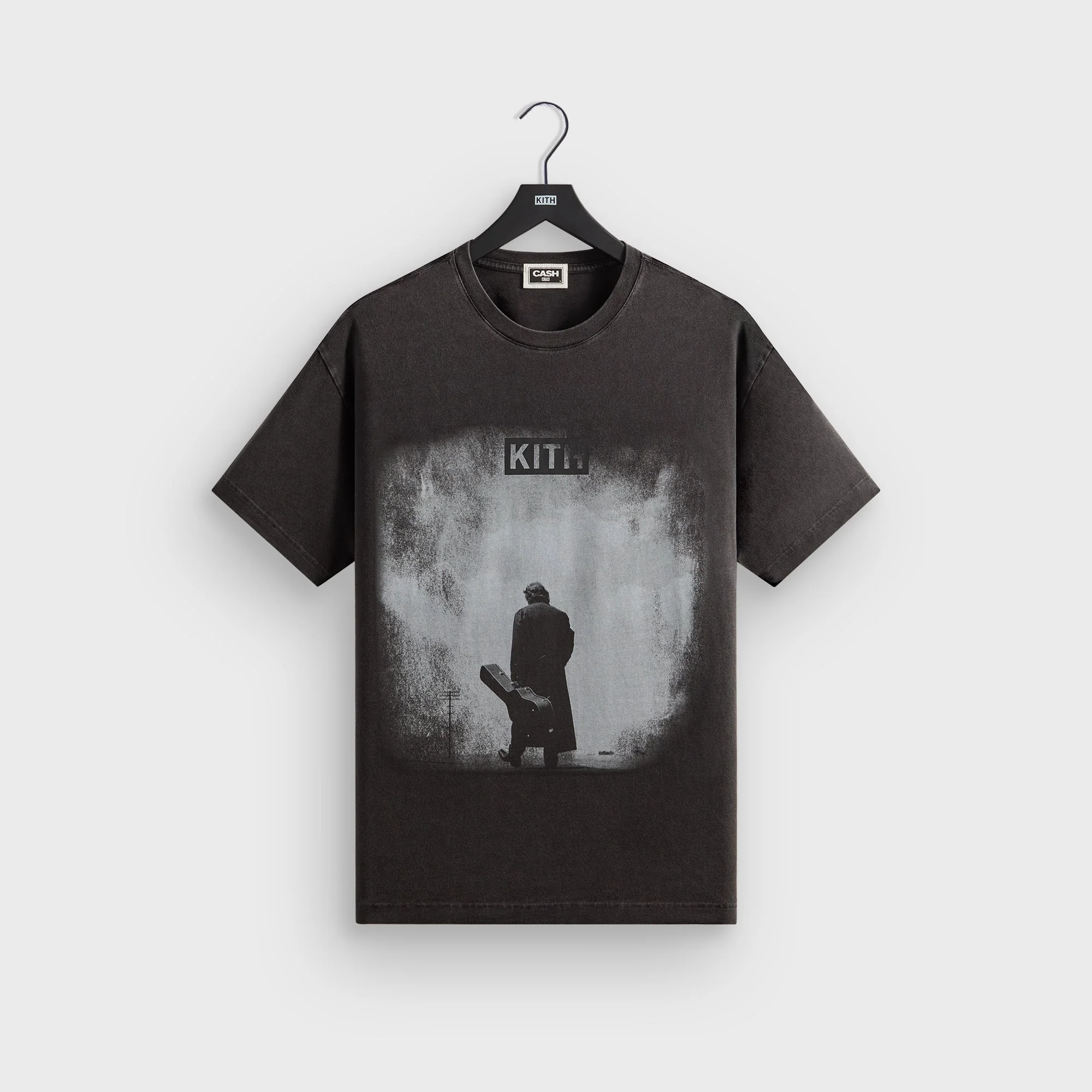 Image of Kith Records for Johnny Cash I Walk The Line Vintage Tee - Black