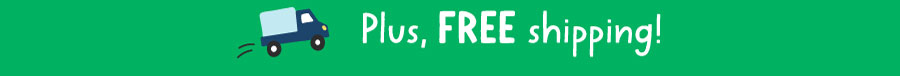  Plus, FREE shipping!