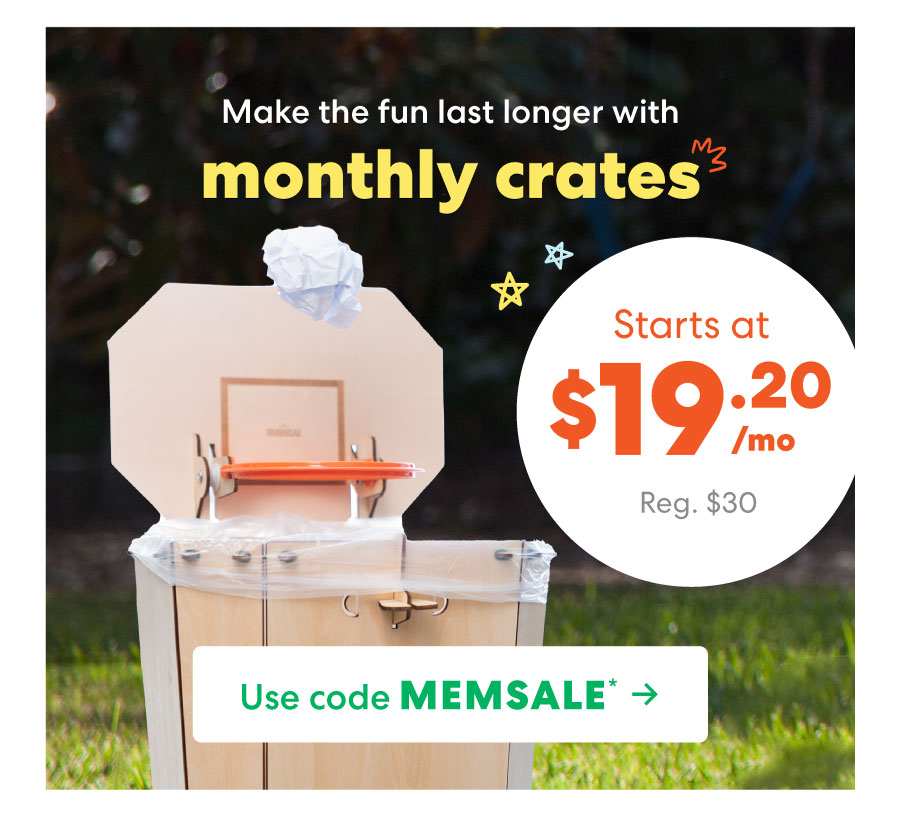 Use code MEMSALE ->