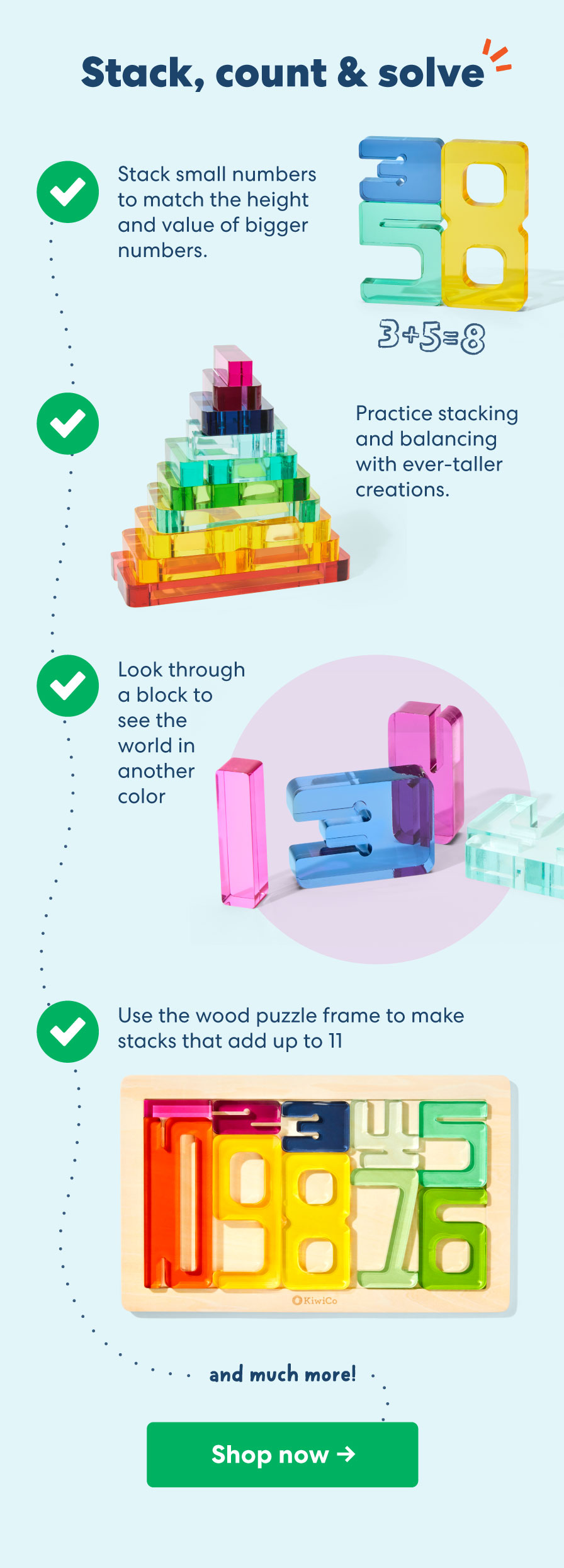 Stack, count, and solve!
