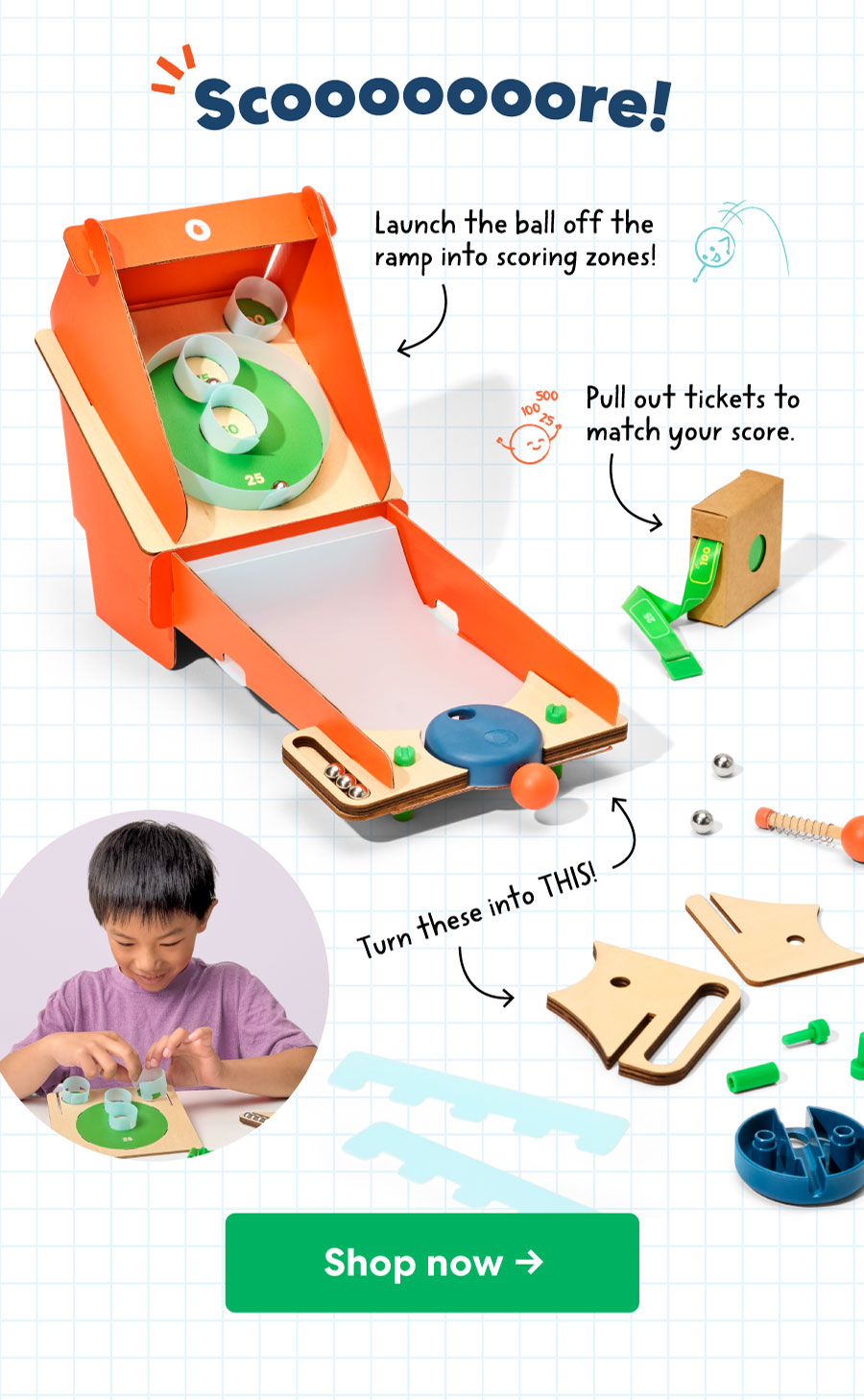 Scooooooore! Launch The ball off The ramp info scoring zones! Shop now!