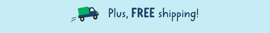  Plus, FREE shipping!
