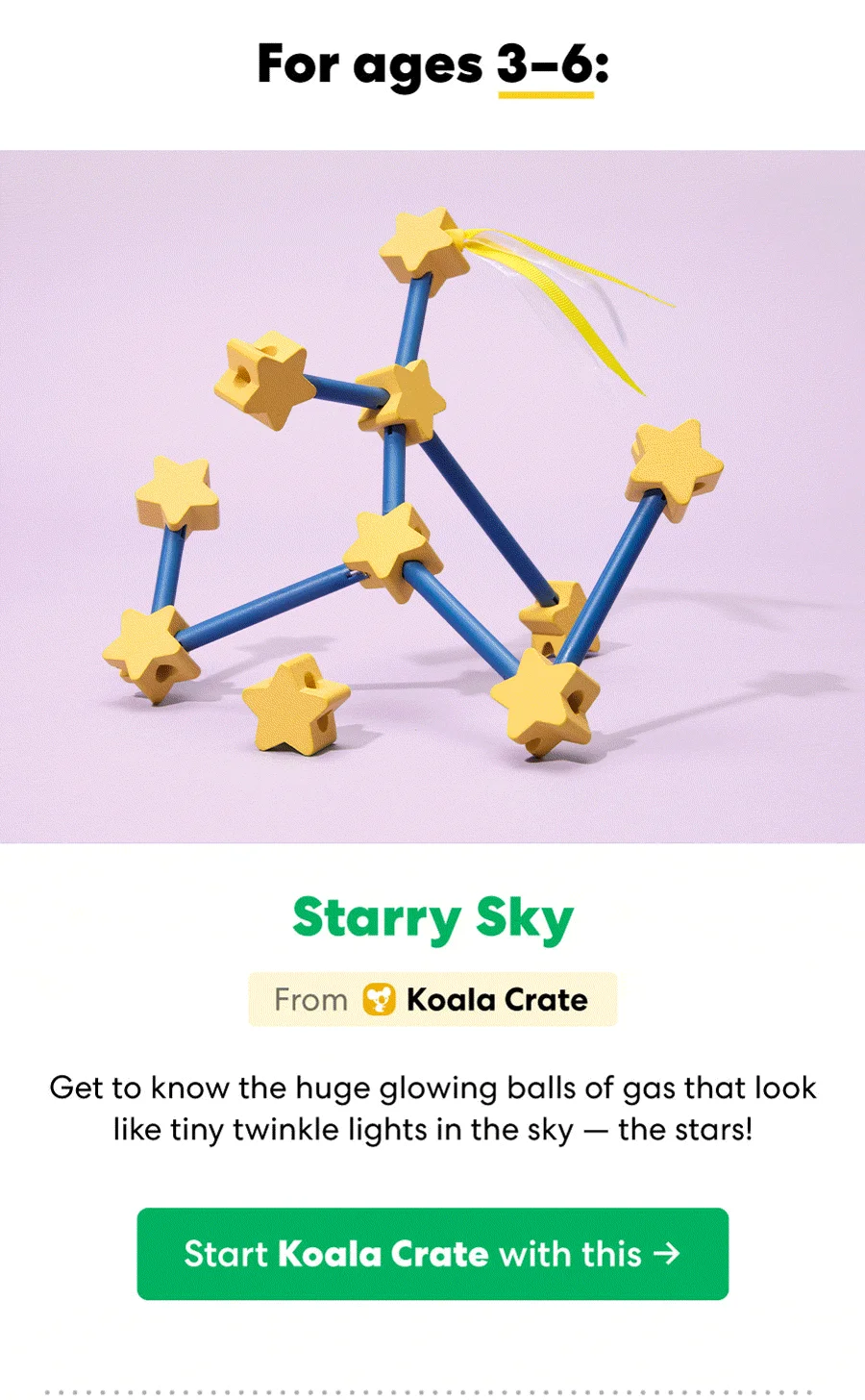 For ages 3-6: Starry Sky