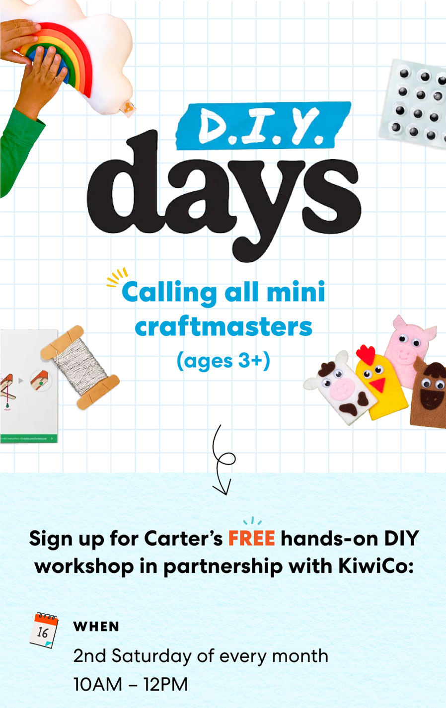 FREE hands-on DIY workshop in partnership with KiwiCo!