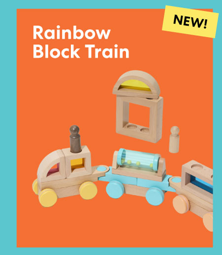 NEW! Rainbow Block Train