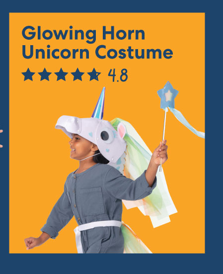 Glowing Horn Unicorn Costume