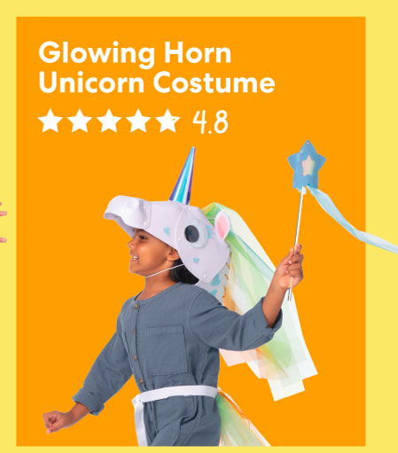 Glowing Horn Unicorn Costume