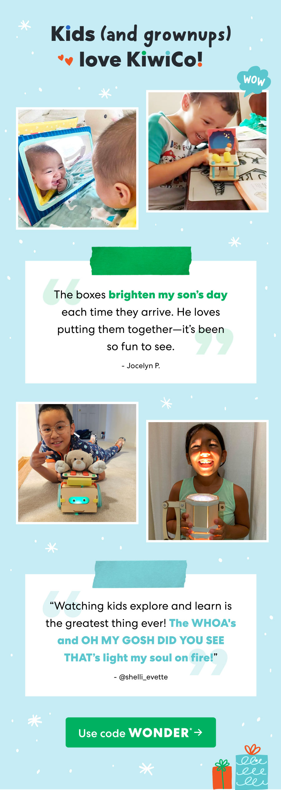 Kids (and grownups) love KiwiCo!