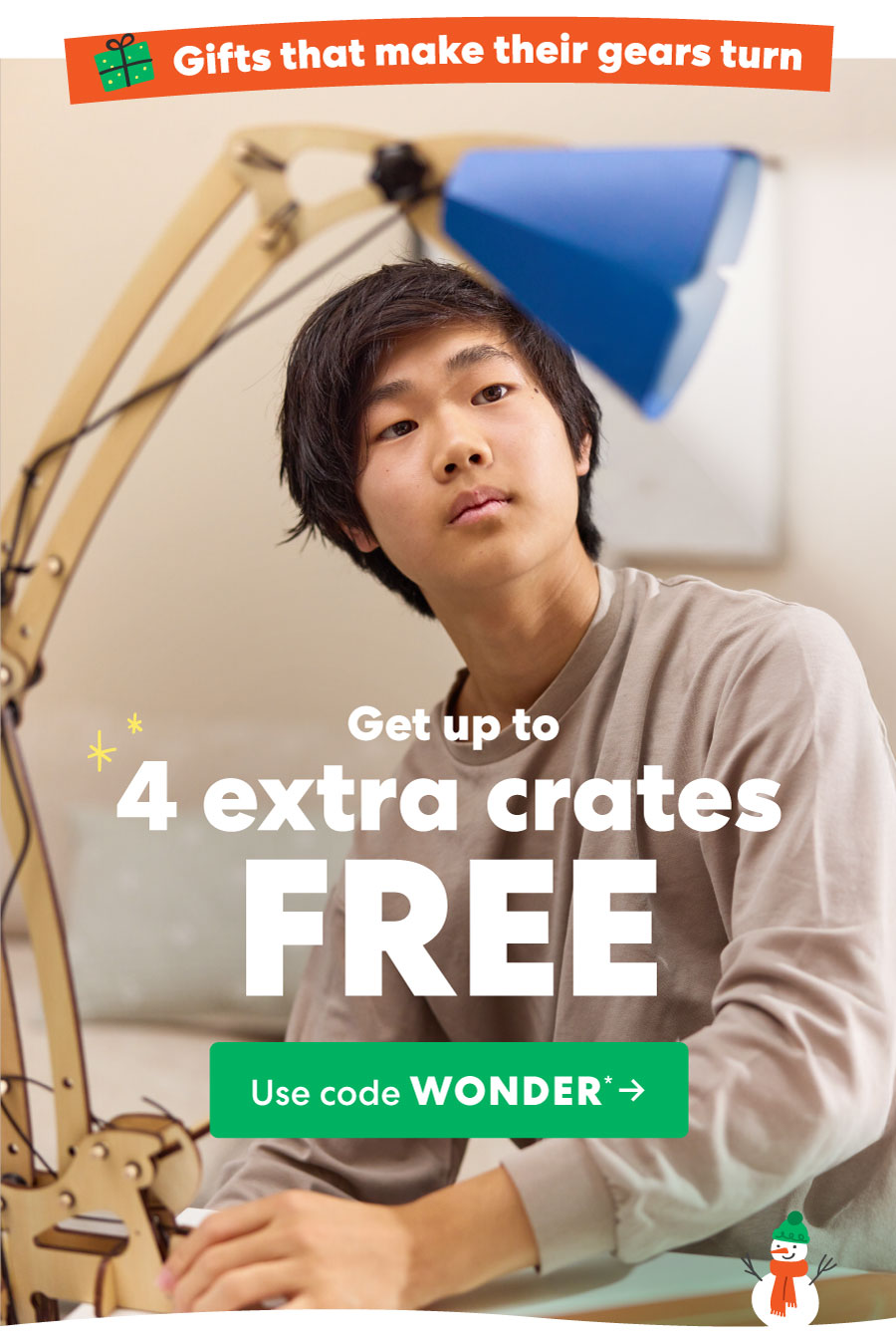 Get up to 4 extra crates FREE Use code WONDER